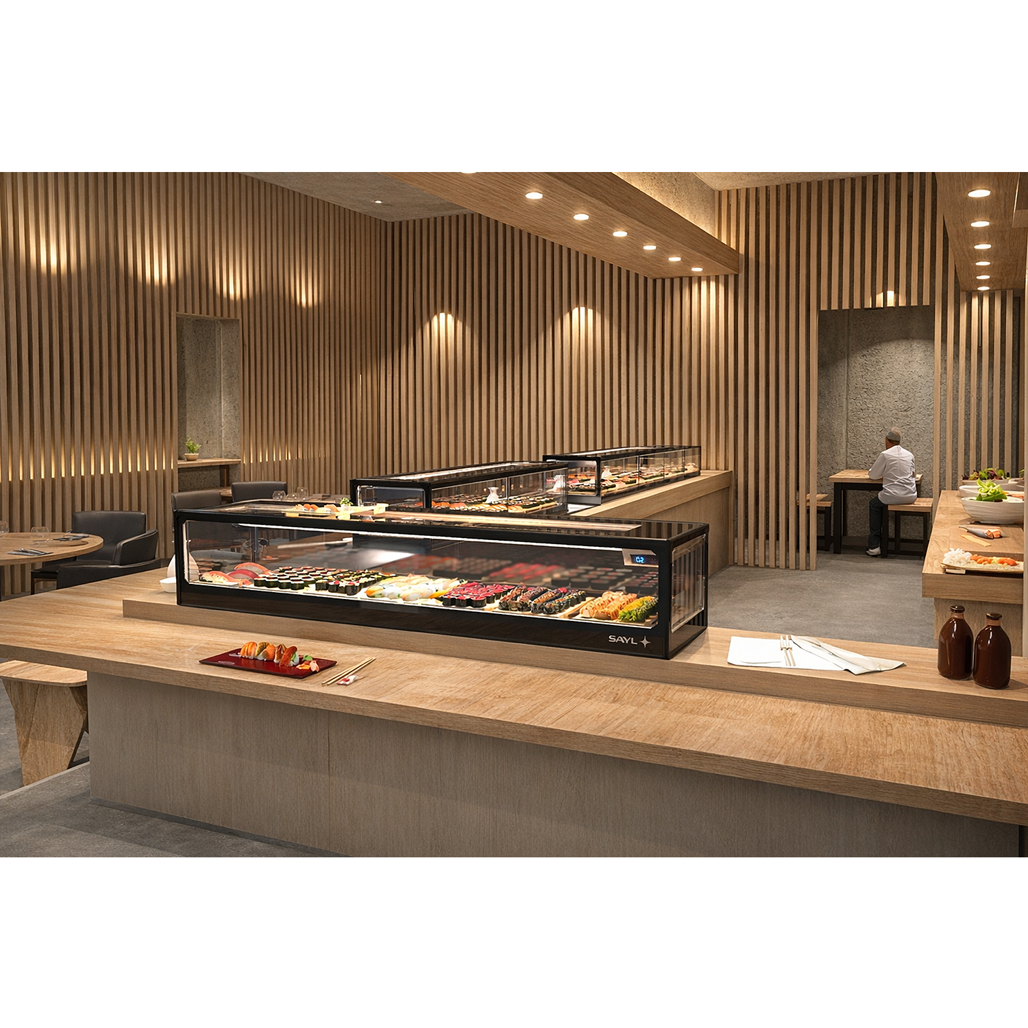 Vitrine Refrigerada Dupla Sushi Logic