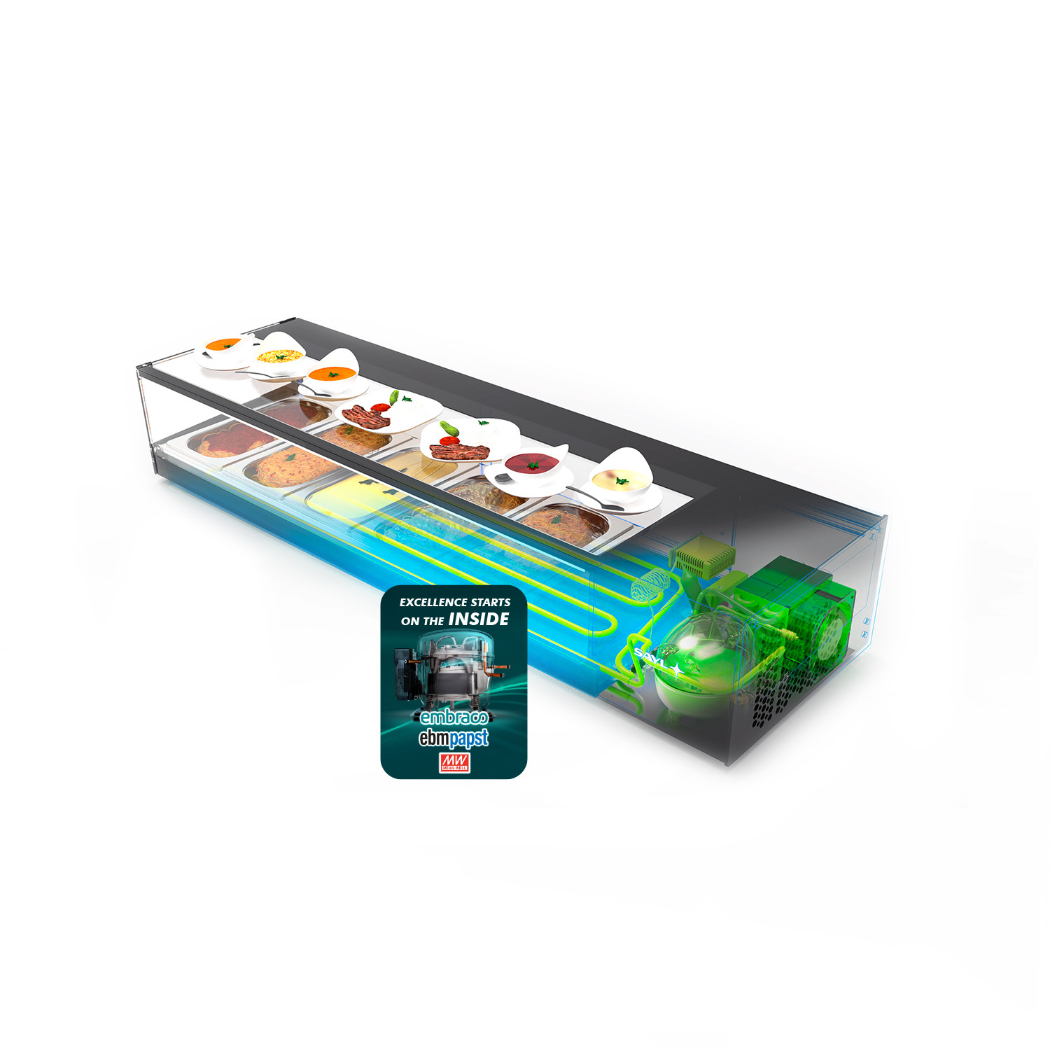 Vitrine Refrigerada para Tapas Estática – Sem Grupo