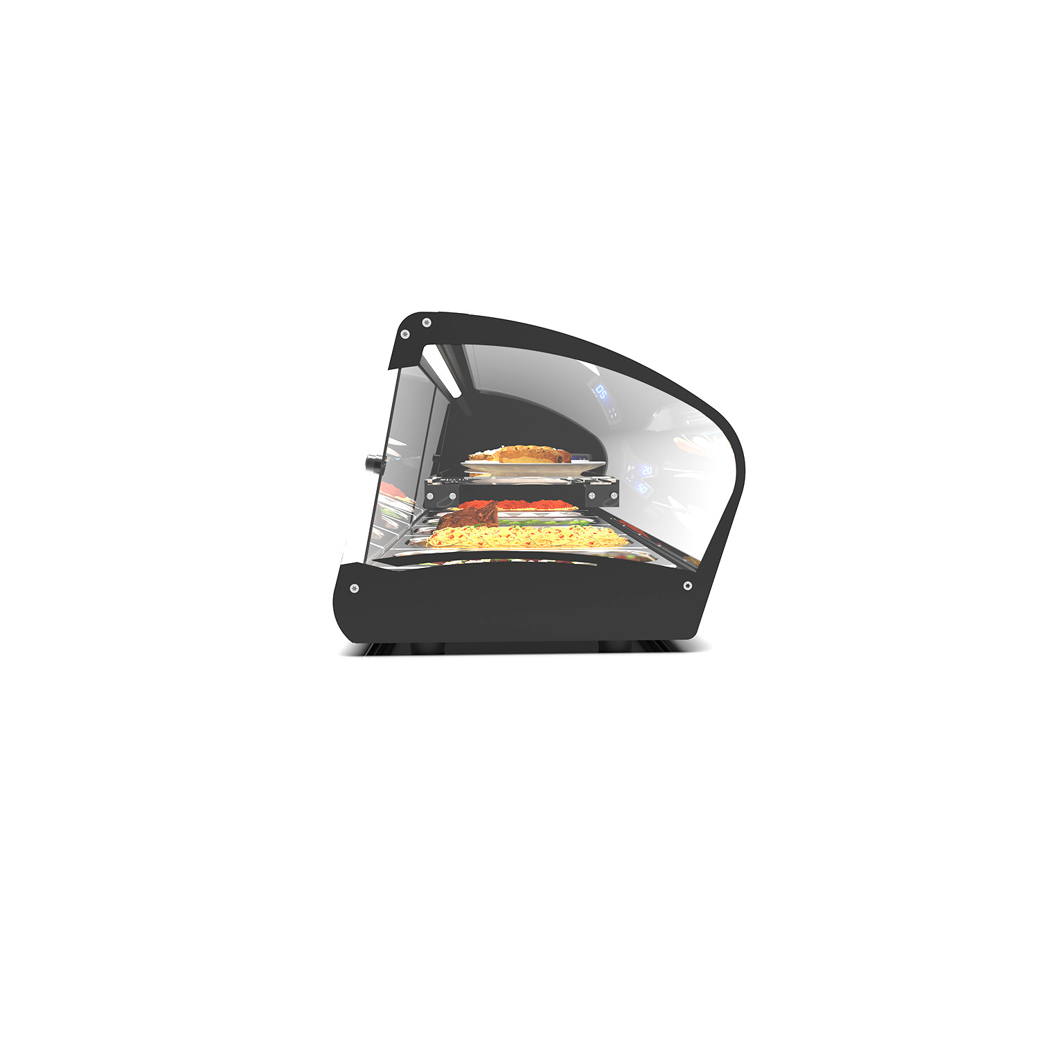 Vitrine Refrigerada para Tapas Estática Preta SK24GRP