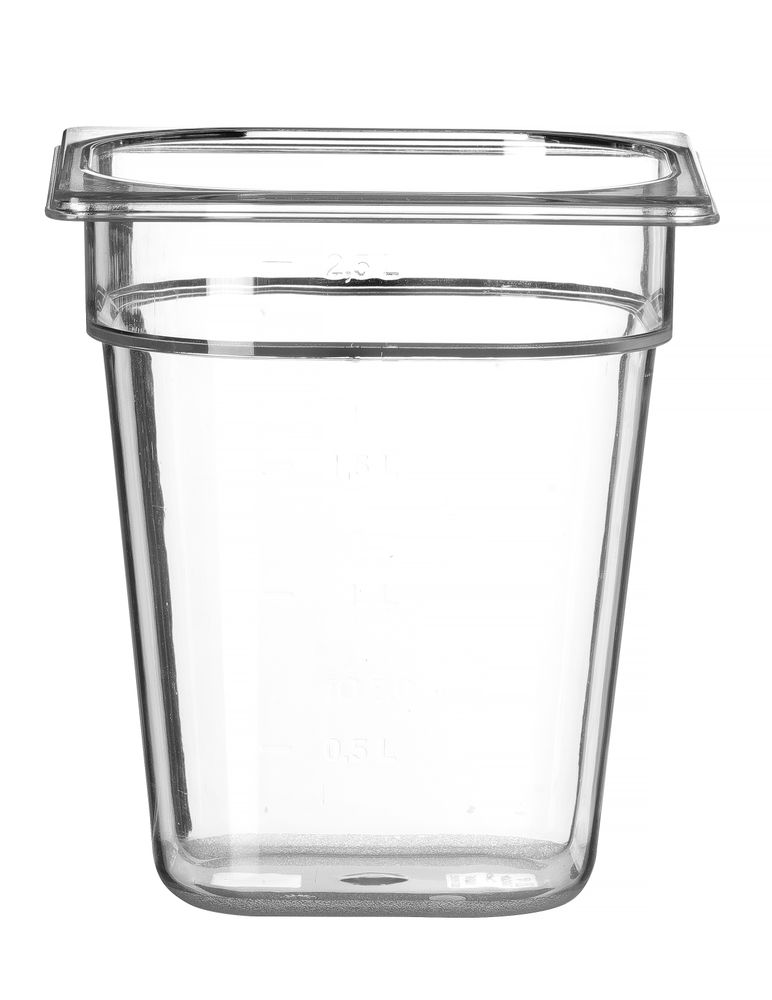 Recipiente Gastronorm GN 1/6 Policarbonato 3.4L Transparente