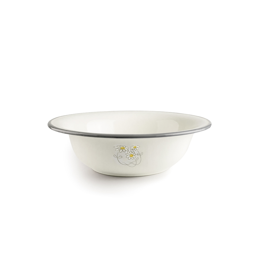 Alguidar Vintage Aço Esmaltado Vitrificado 32 cm para Cozinha