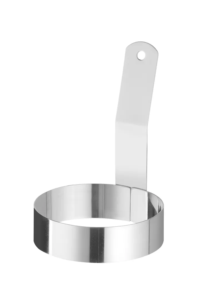Anel para Ovo em Aço Inoxidável ⌀88mm com Pega Longa