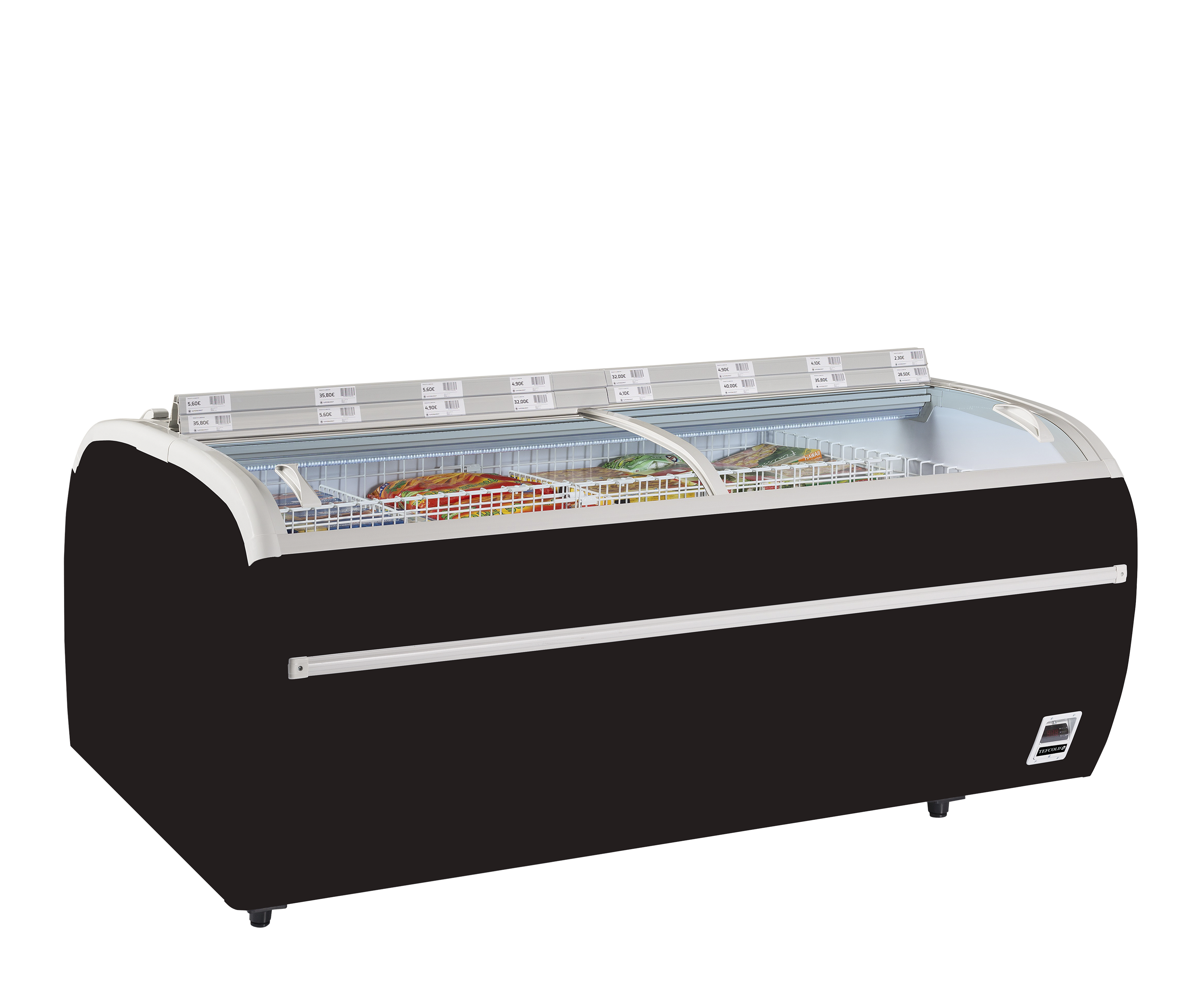 Arca Congeladora de Exposição Ilha TWIN L2150mm Preto