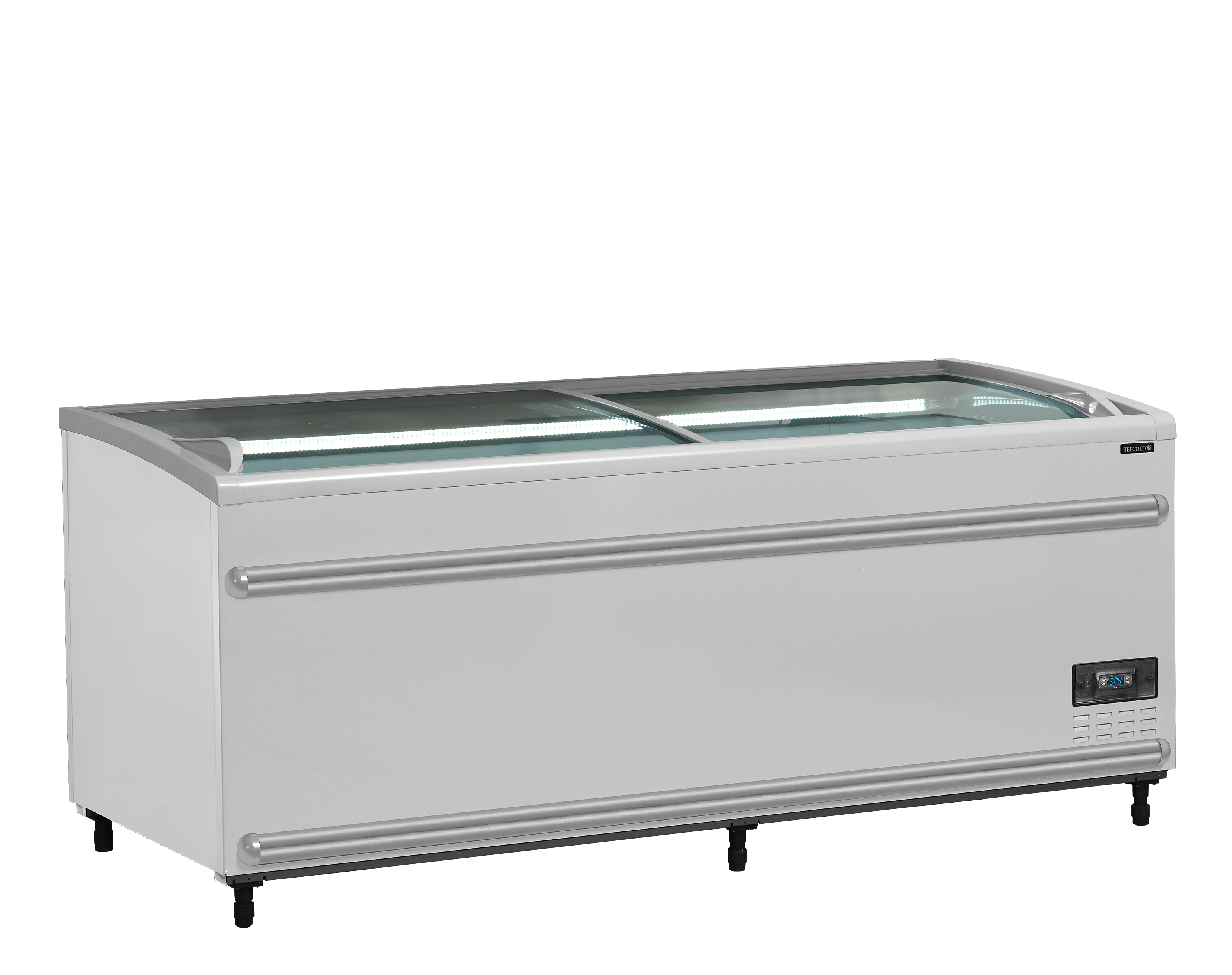 Arca Exposit. Bitemperatura 500L Portas Vidro Curvo