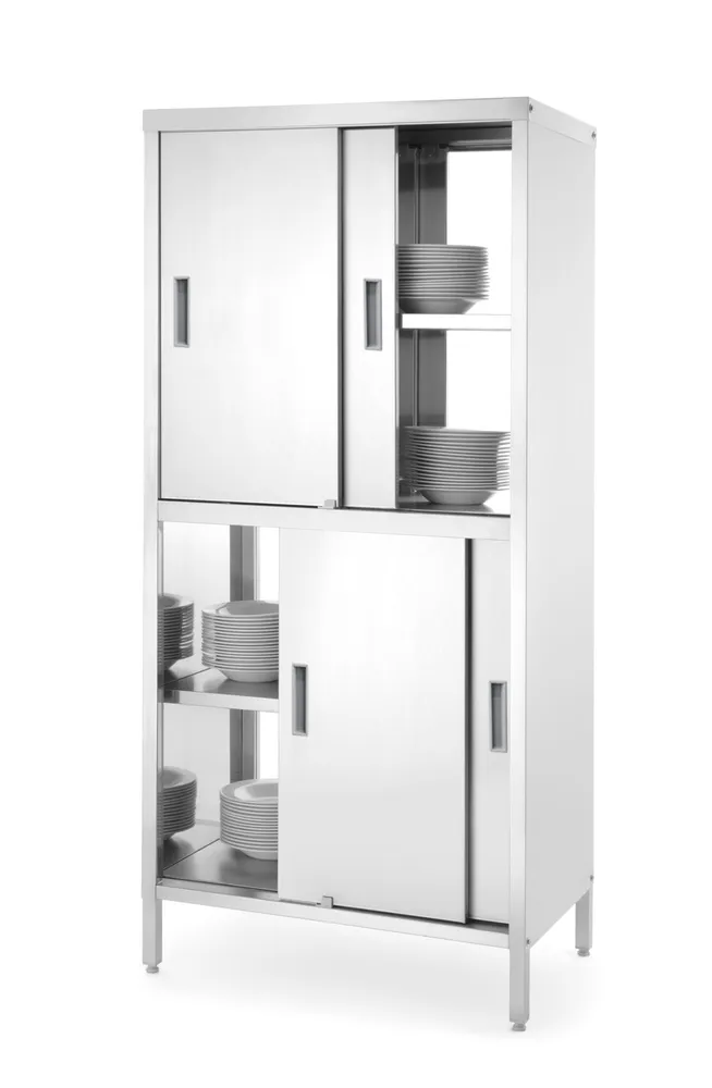 Armário de Passagem Inox 1000x600x1800mm com Portas Deslizantes