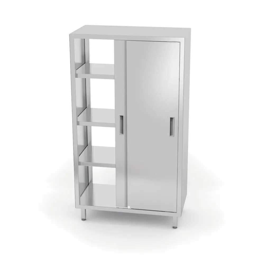 Armário de Passagem Inox 800x700x1800mm com Portas Deslizantes