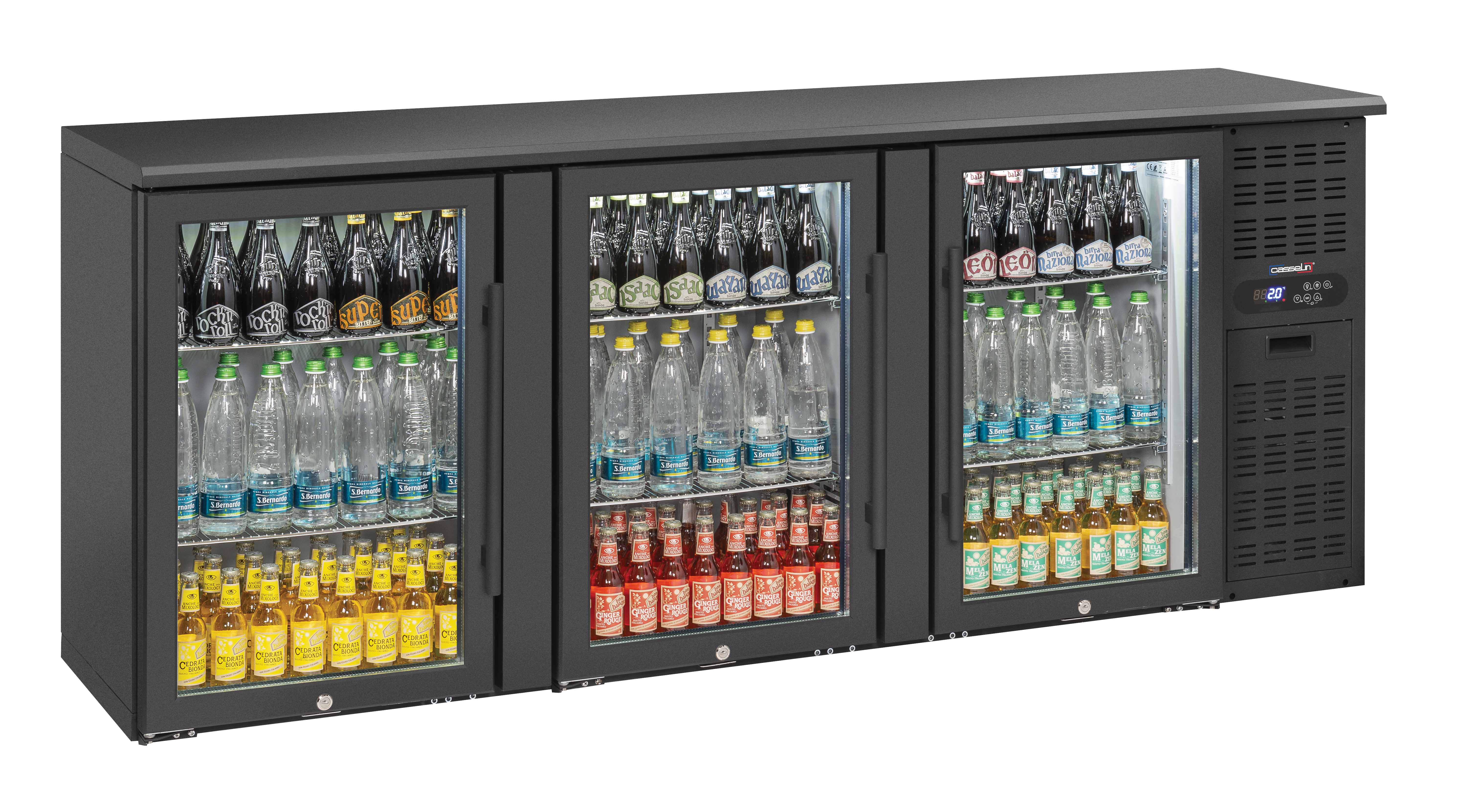 Armário Refrigerador Expositor de Balcão 500L, 3 Portas Vidro, 2085mm