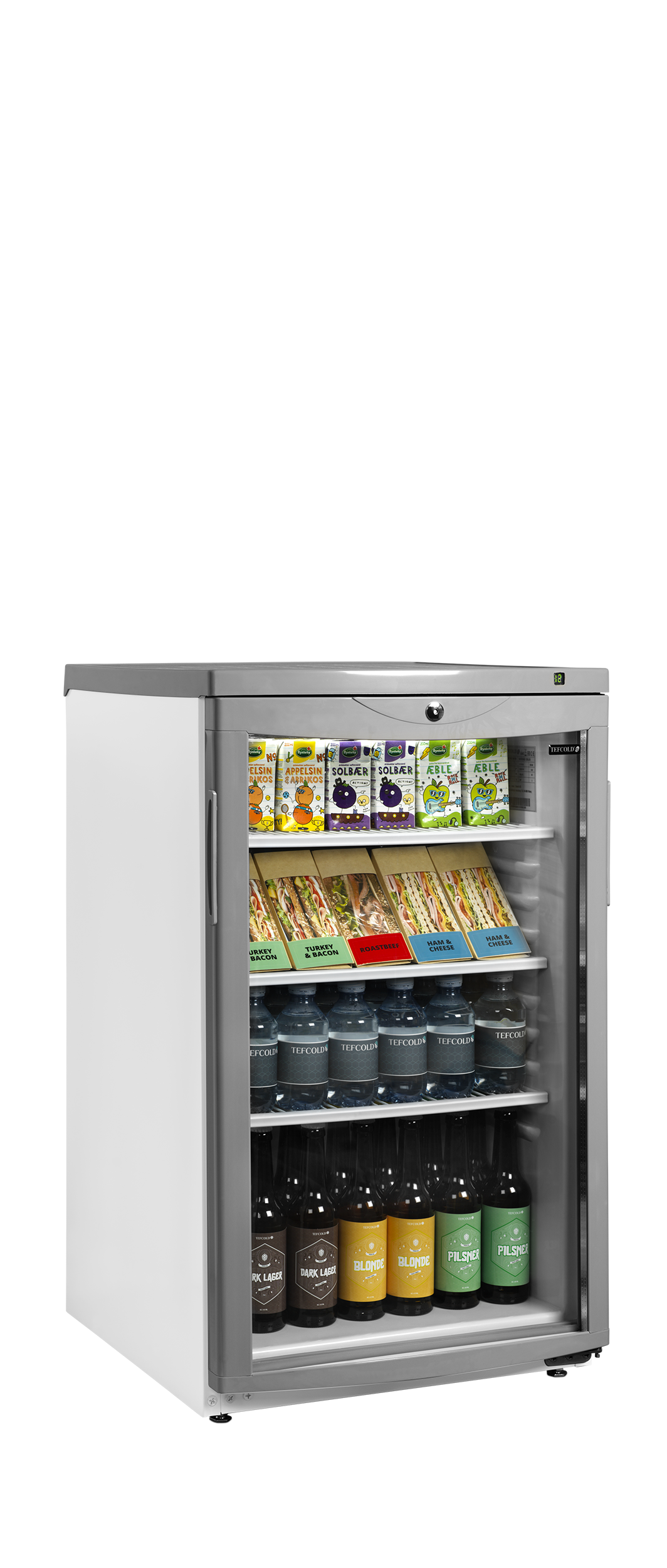 Arrefecedor de Garrafas BC145 Compacto 105L com Porta Curva