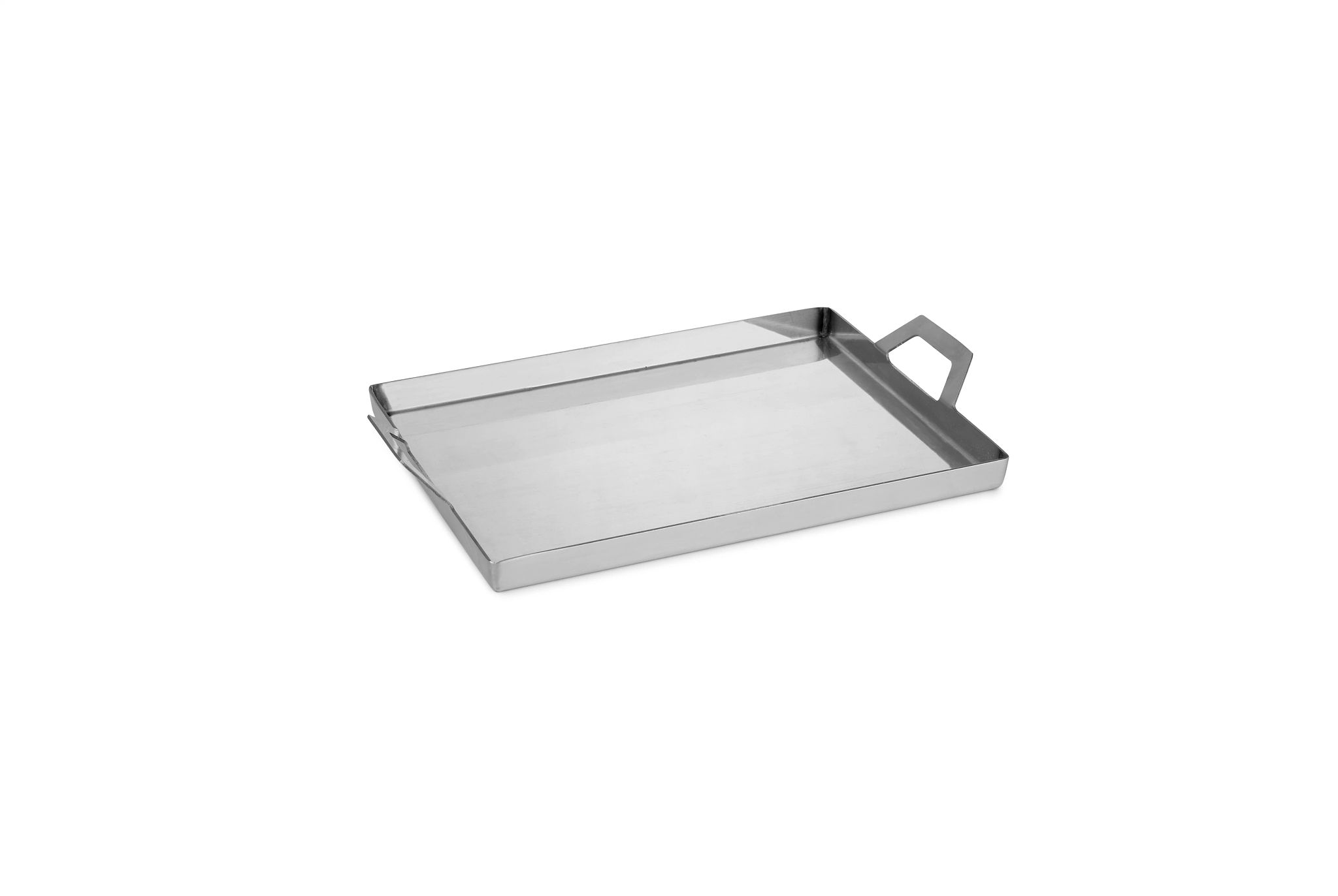 Tabuleiro Inox com Pegas 22x14 cm para Forno Profissional