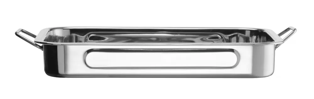 Assadeira de Forno em Aço Inoxidável 310x240x45mm com Pegas