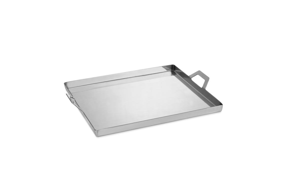 Tabuleiro Inox com Pegas 29.5x23x3.5 cm para Forno