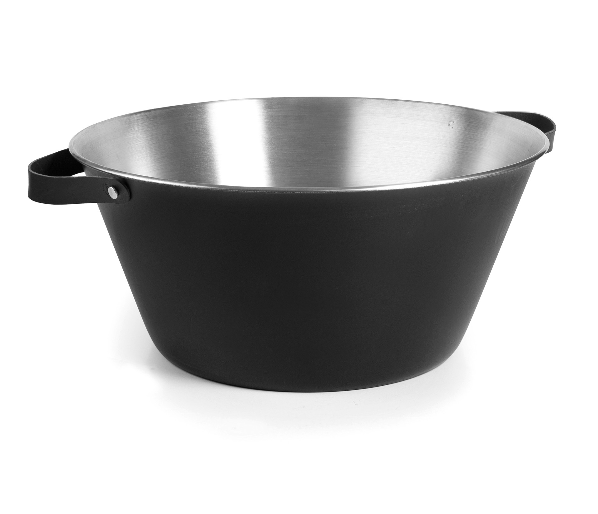 Bacia de Cozinha Profissional 30L Aço Inox 18/10 Preto Mate
