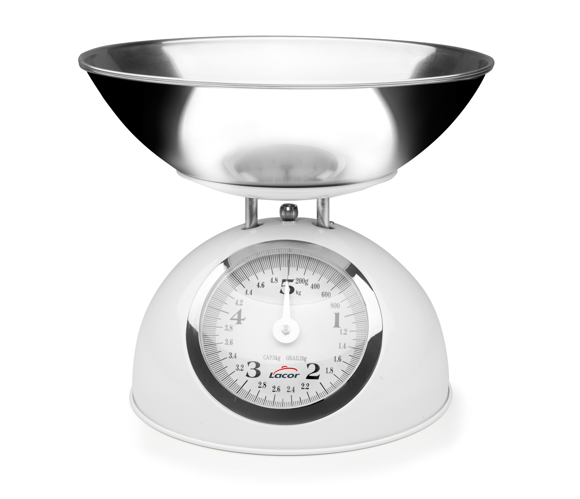 Balança de Cozinha Analógica 5 kg com Tigela Inox 2 L