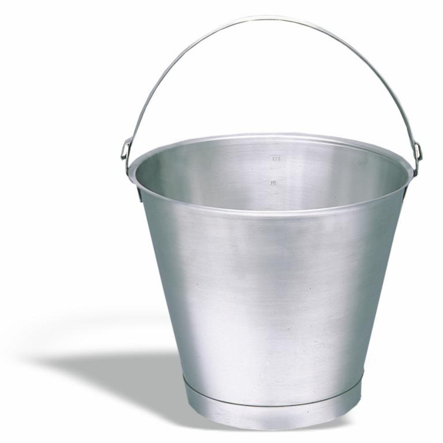 Balde Aço Inoxidável 12L com Base Reforçada