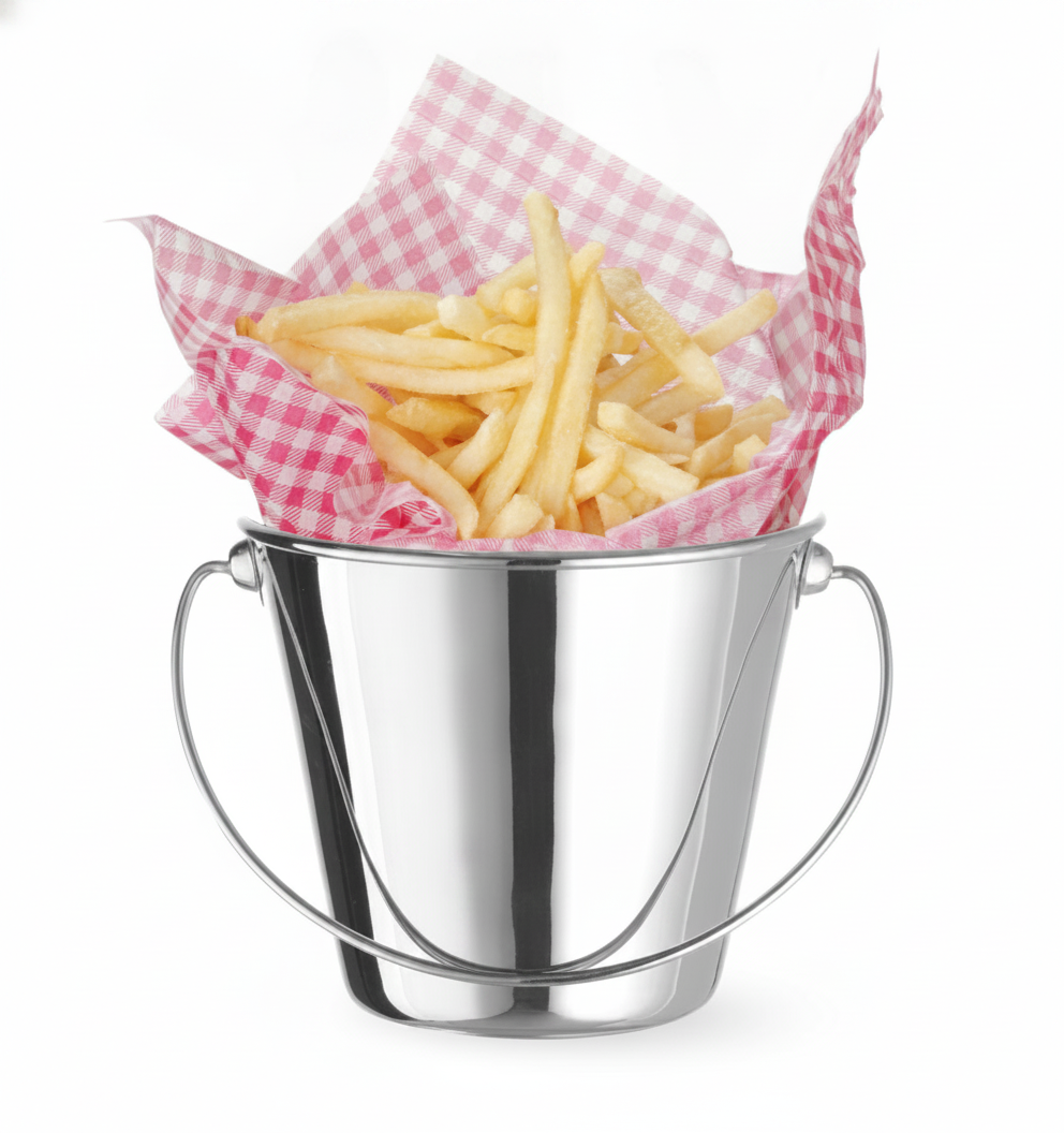 Balde Aço Inoxidável ⌀90x85mm para Snacks e Molhos