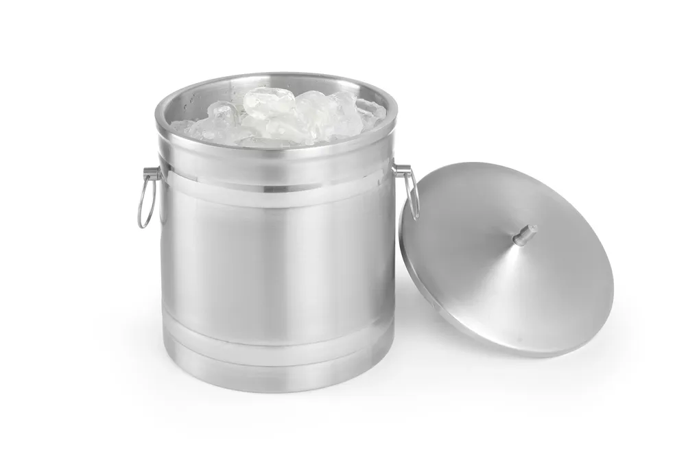 Balde de Gelo Parede Dupla 5L, Aço Inoxidável ⌀200mm