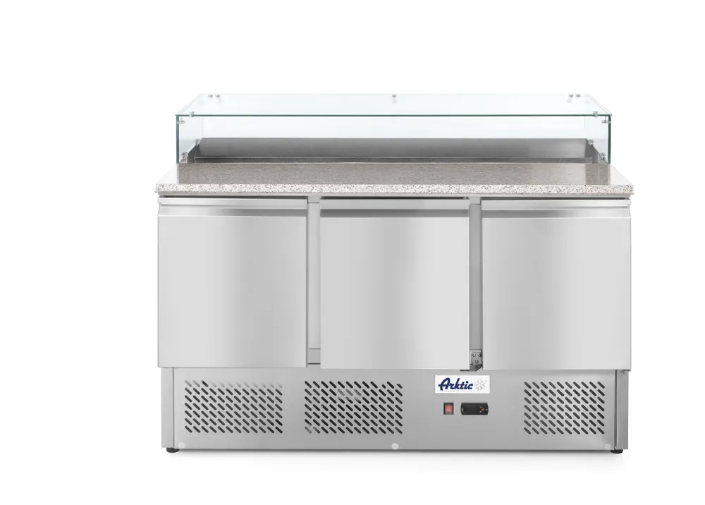 Bancada Frigorífica para Pizas 3 Portas 380L - 1378x702mm