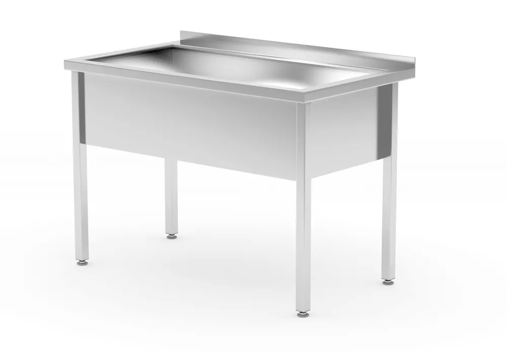 Bancada Lavadouro Inox 800x700mm com Cuba Soldada
