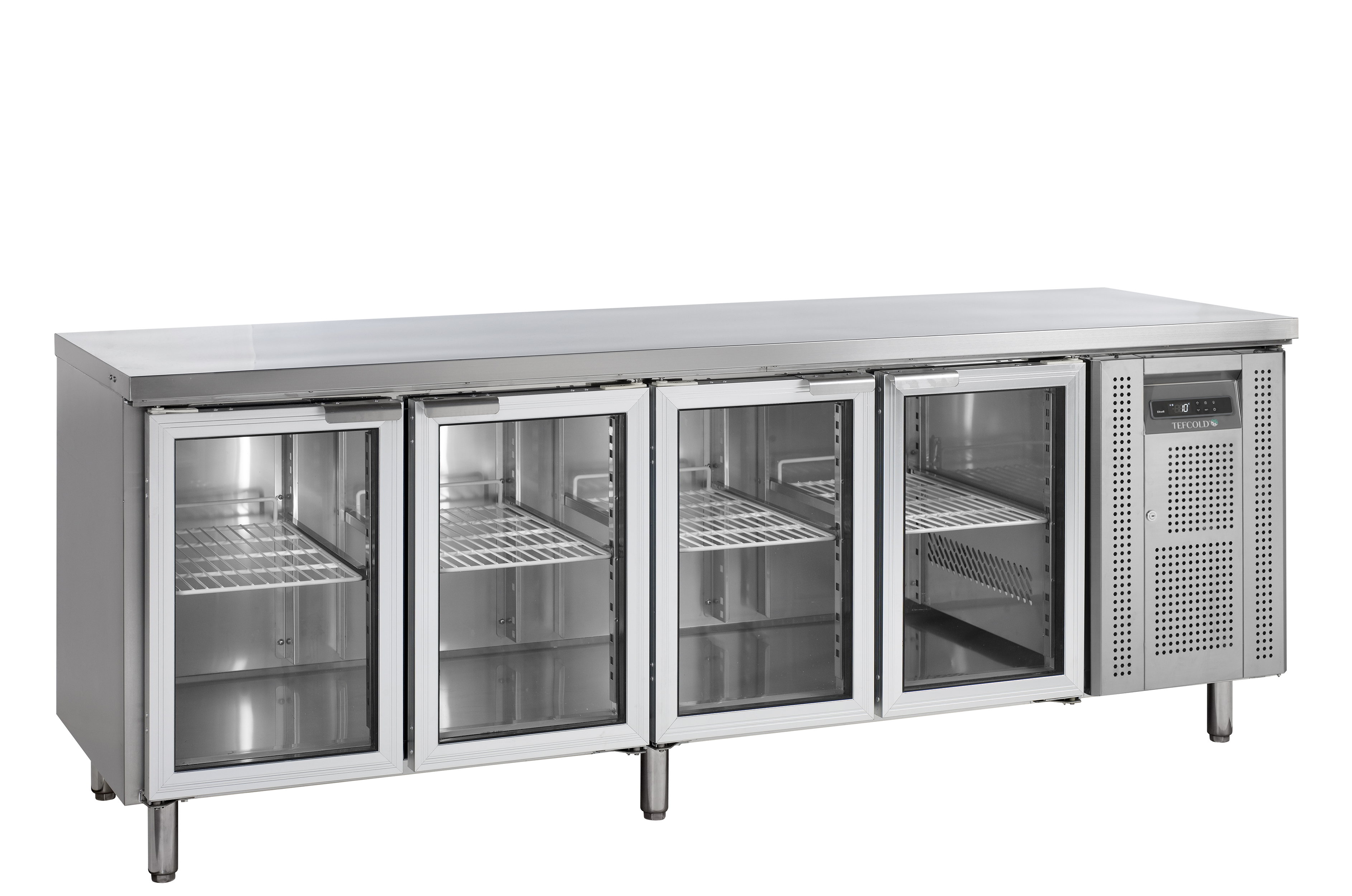 Bancada Refrigerada GN1/1 Linha 700 com 4 Portas de Vidro