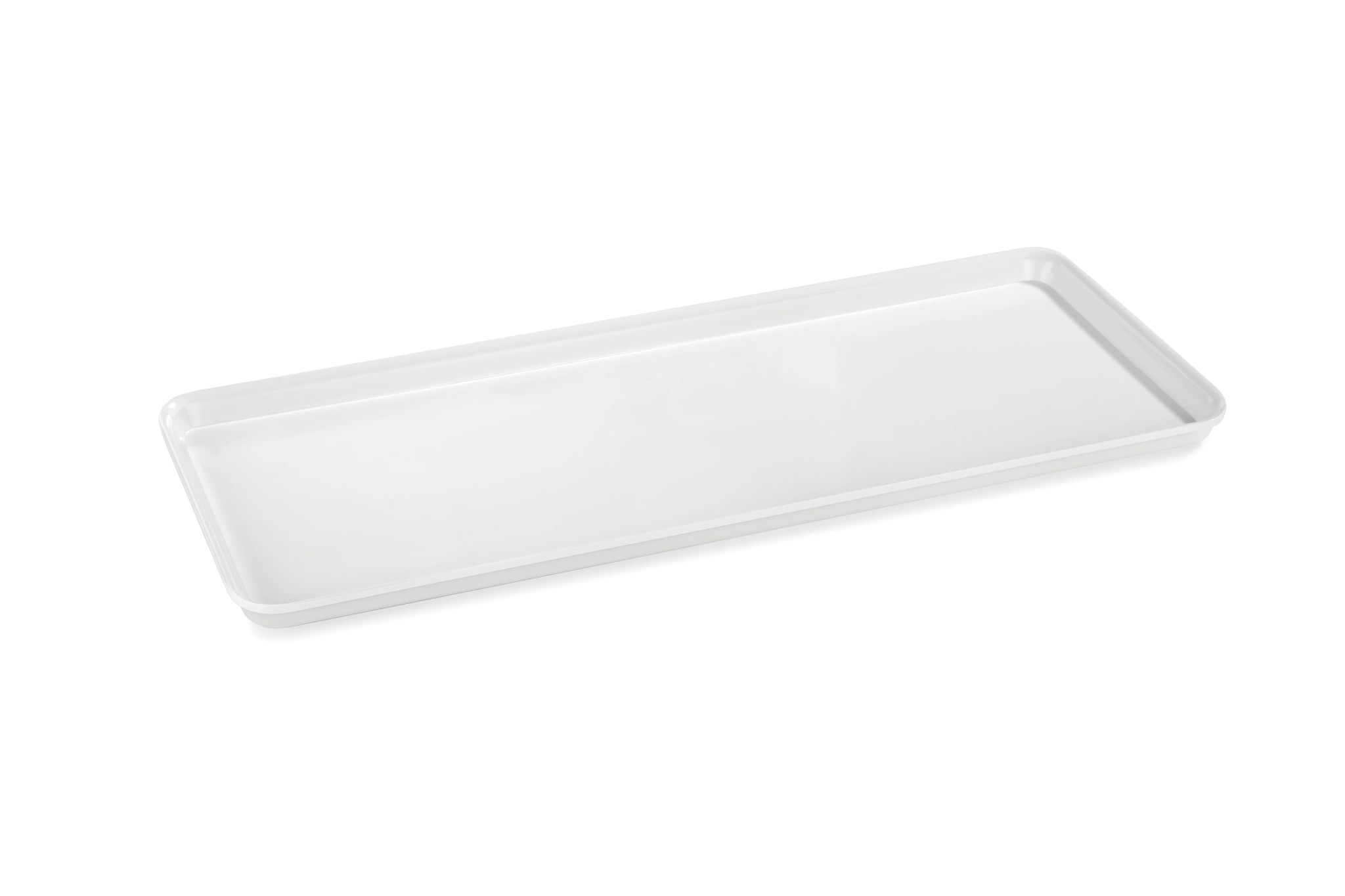 Bandeja Retangular Melamina 50x18 cm Branca para Buffet