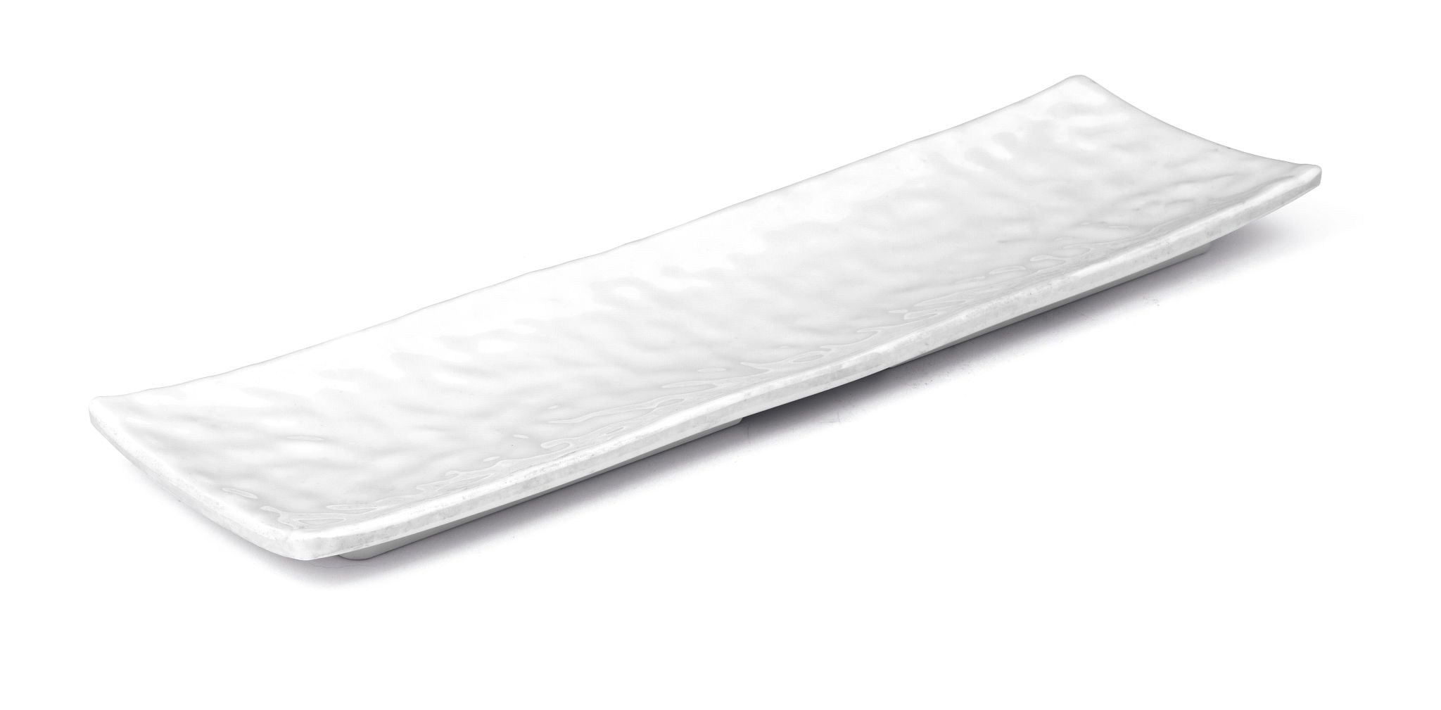 Bandeja Retangular Melamina Branca 26,6x11 cm para Serviço