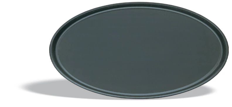 Bandeja Oval Antideslizante 68x56 cm Polipropileno Preta