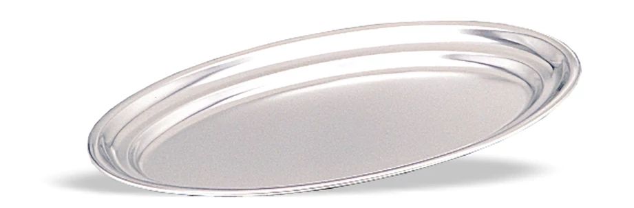 Bandeja de Serviço Oval Aço Inoxidável 50x31,5 cm Acabamento Acetinado