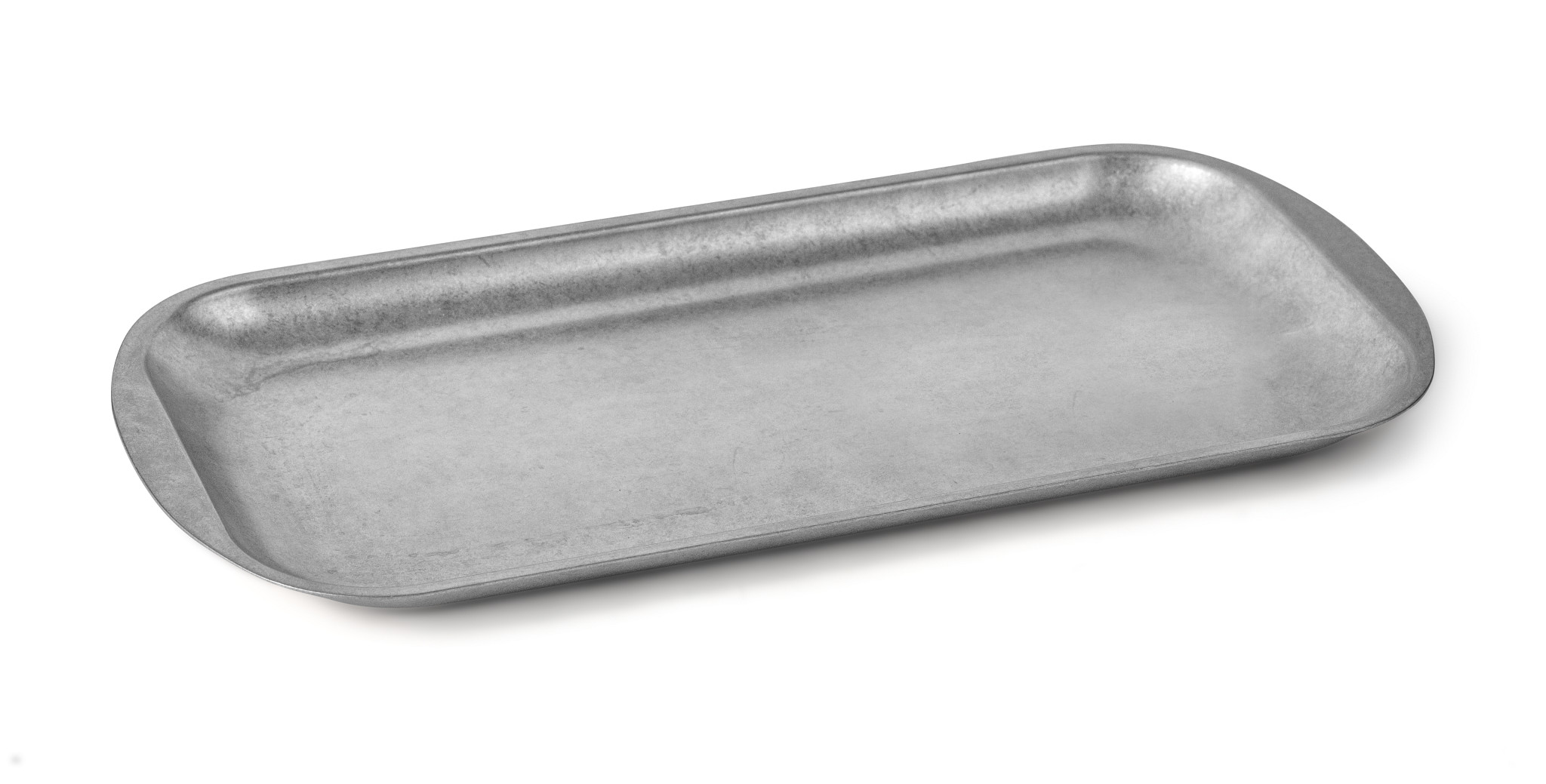 Bandeja Retangular Aço Inoxidável Vintage 33x14 cm