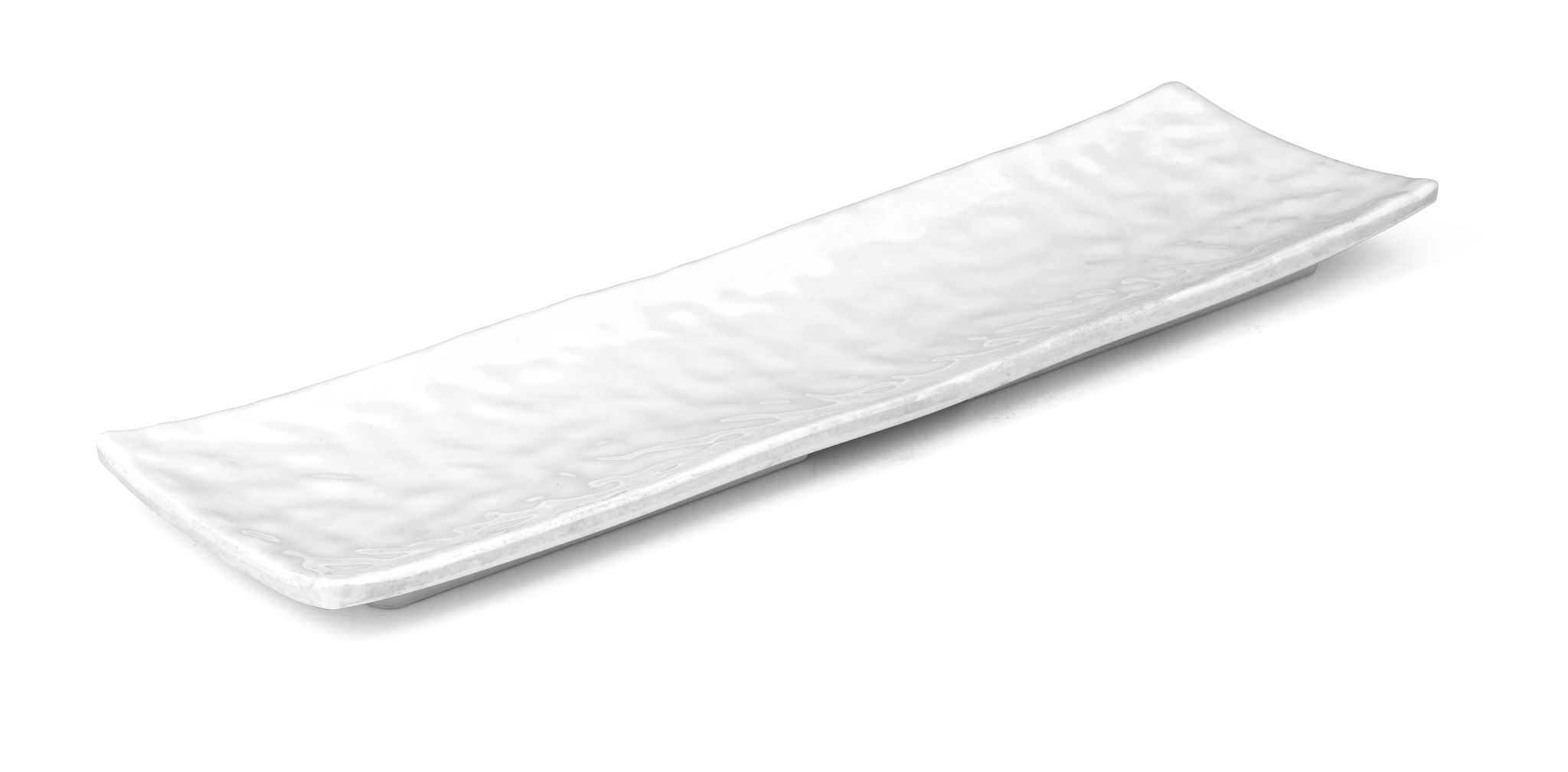 Bandeja Retangular Melamina Branca 37x11 cm para Serviço