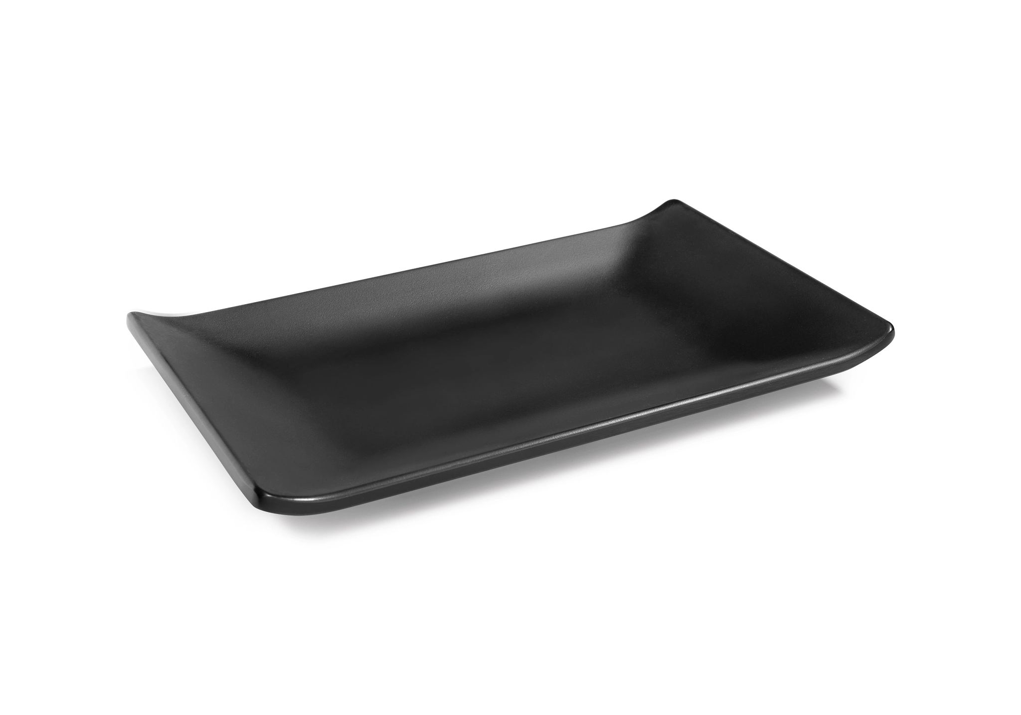 Bandeja Retangular Melamina Preta 234x147mm para Serviço