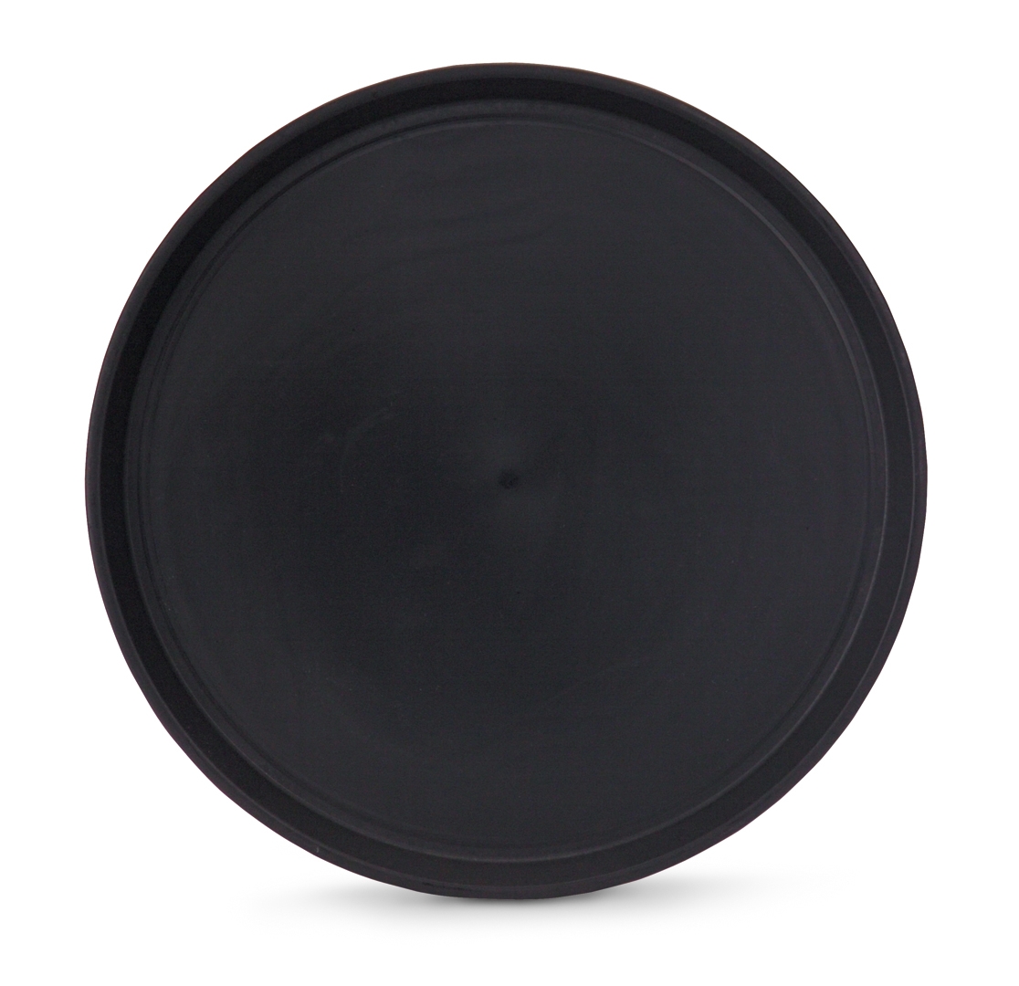 Bandeja de Serviço Antideslizante Redonda Ø40.6 cm Preta