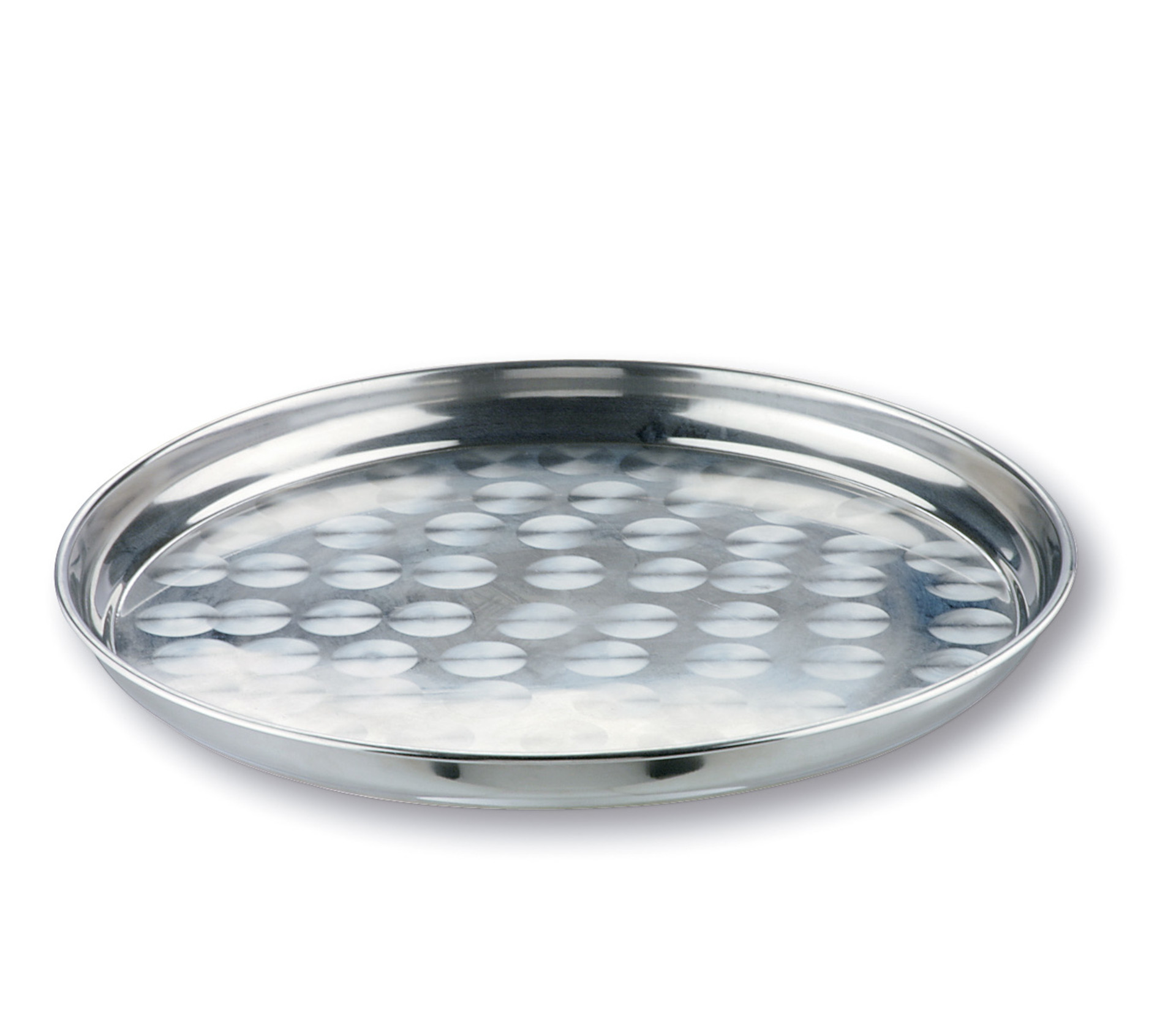 Bandeja de Servir Redonda Inox 36 cm para Serviço Profissional