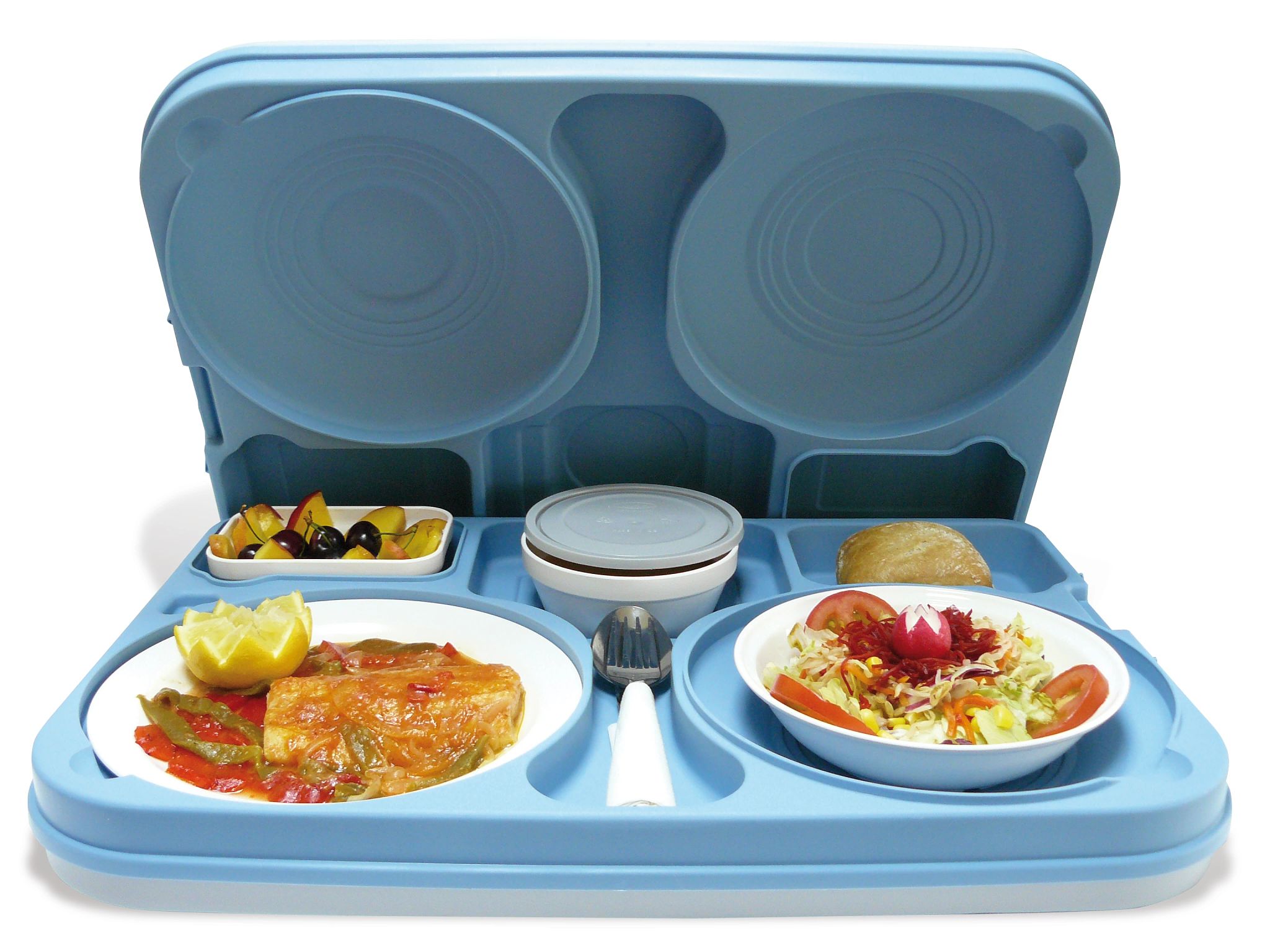 Bandeja Isotérmica 5 Compartimentos Polipropileno 53x37x13 cm