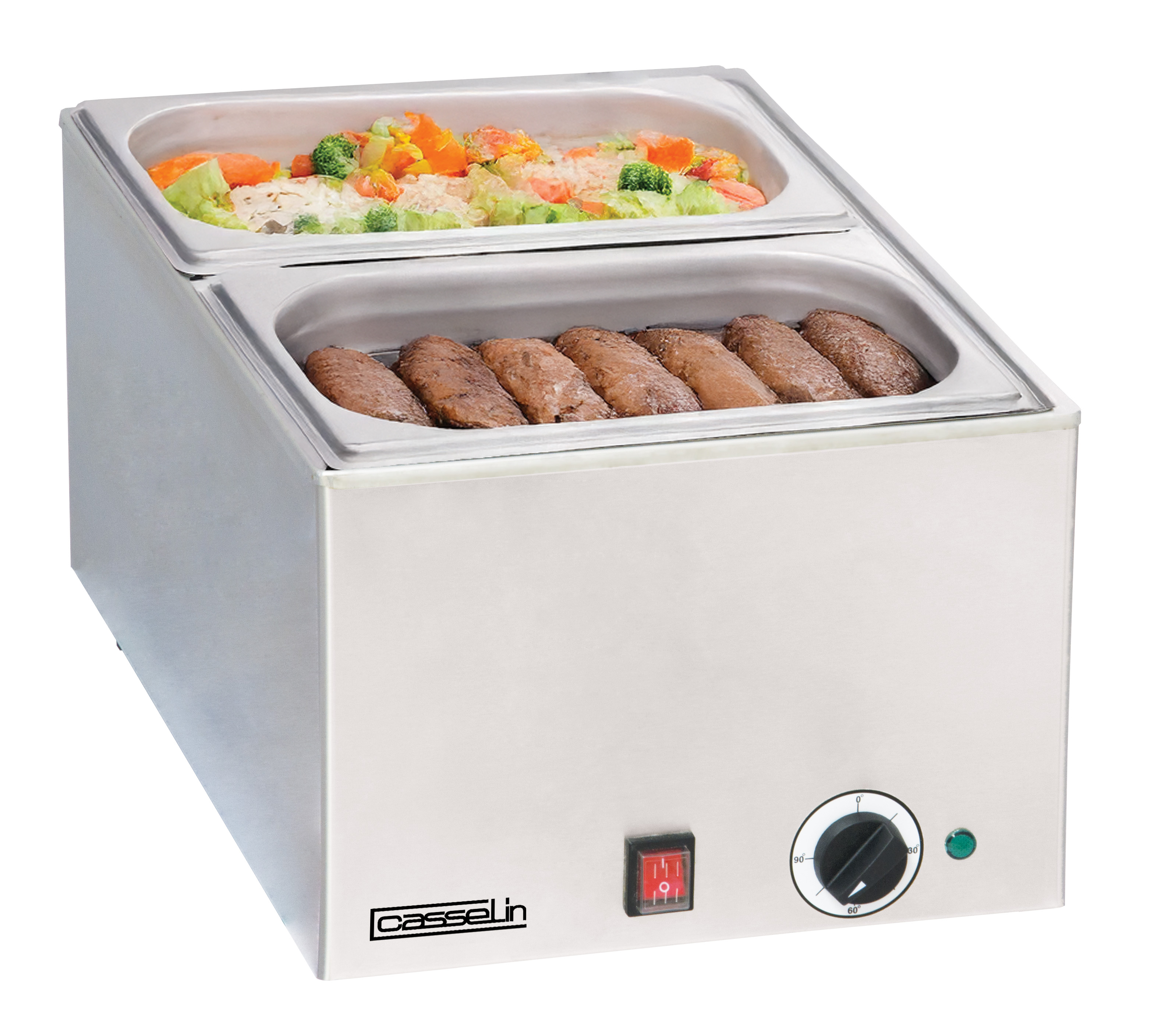 Banho-maria Elétrico com 2 GN 1/2 para Manter Alimentos Quentes