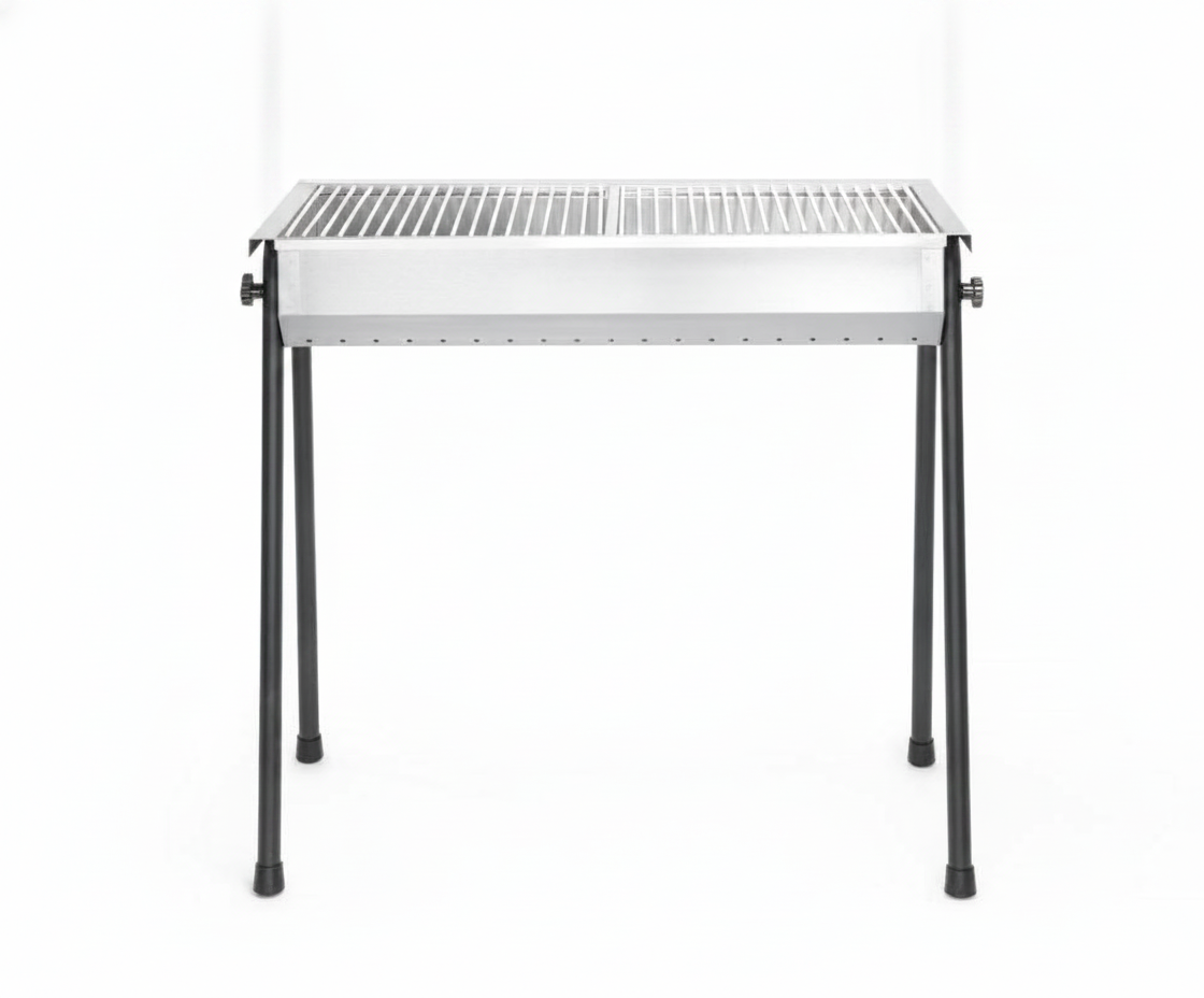 Grelhador a Carvão Profissional 770x380mm com Pernas Removíveis