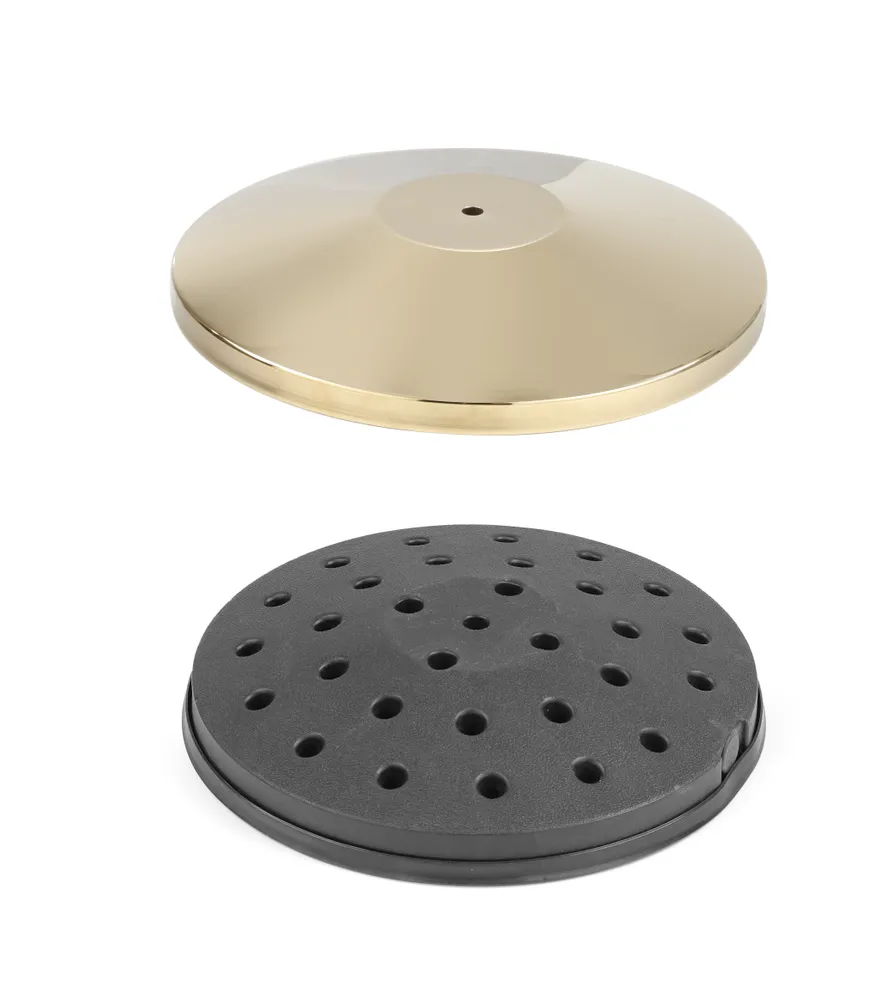Poste Separador Dourado Base Ø360mm para Controlo de Filas