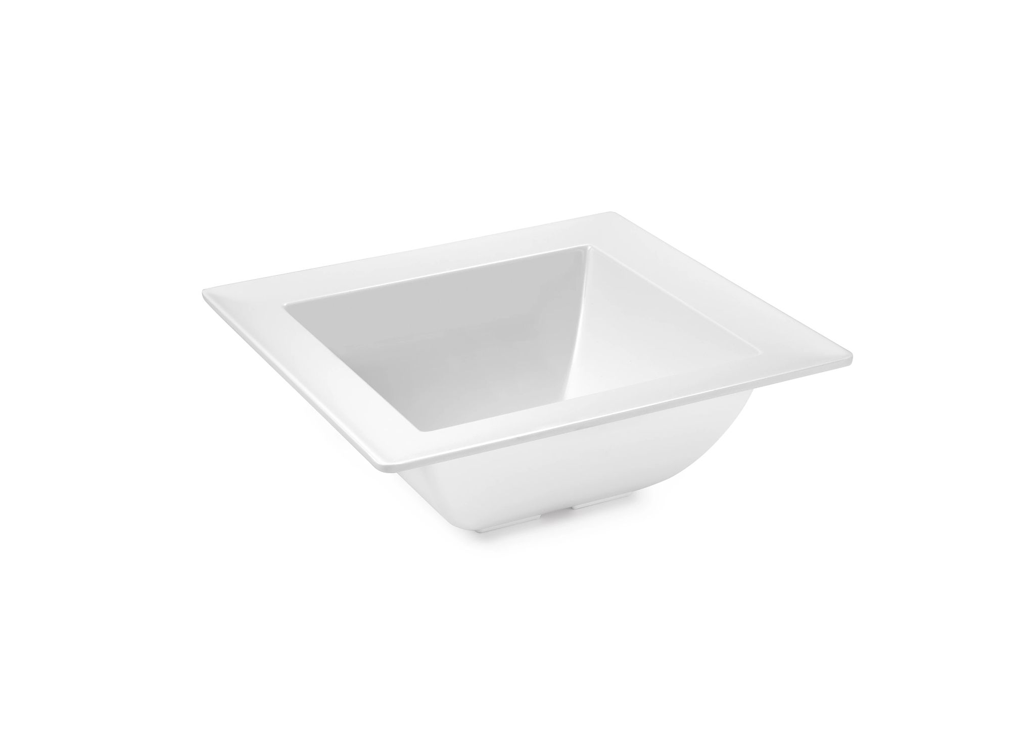 Taça Quadrada Funda Melamina Branca 37,5 cm
