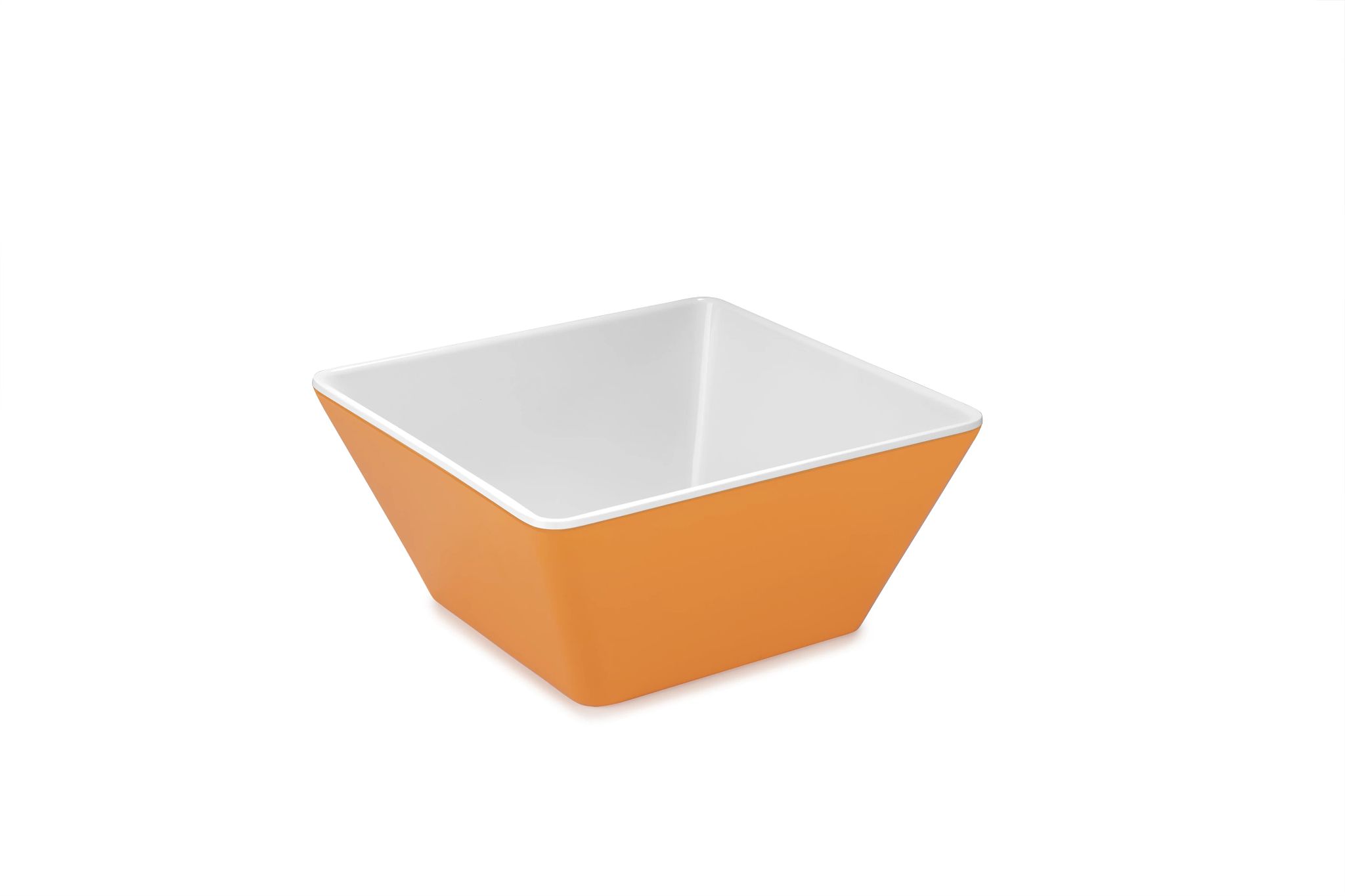 Tigela Quadrada Melamina Bicolor 18x18 cm para Serviço de Mesa