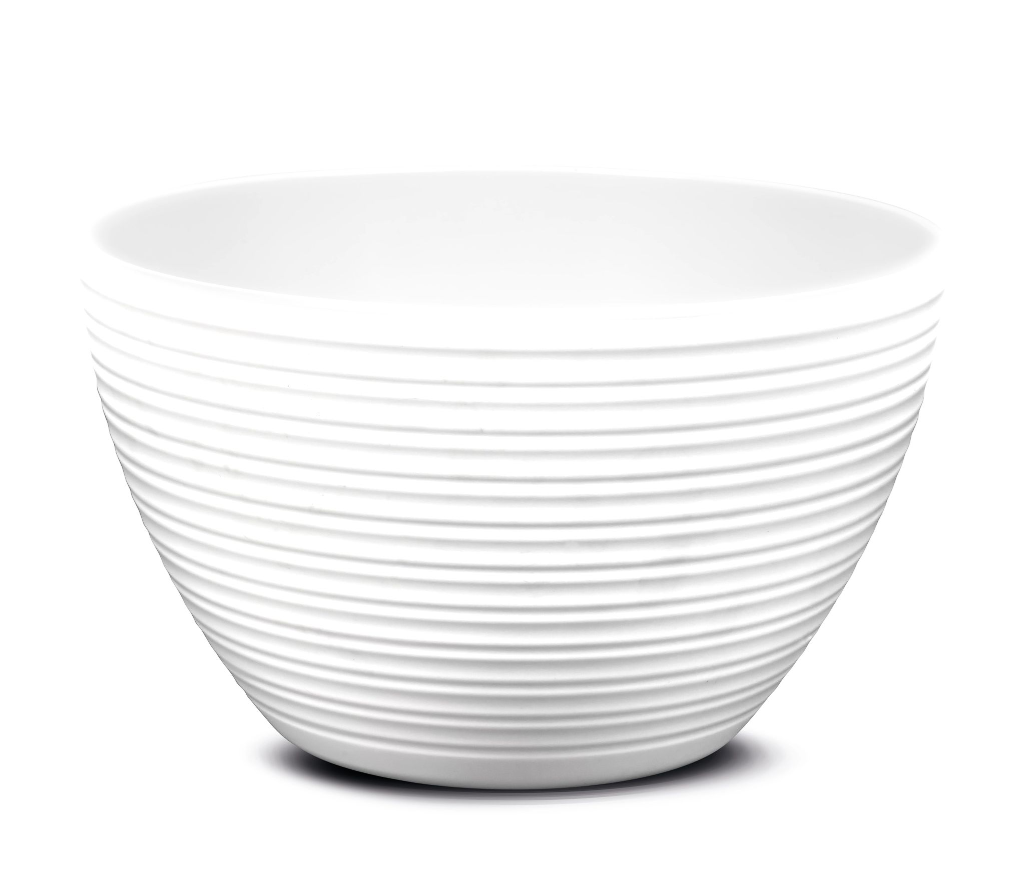 Bol Ondulado Melamina Branco 25 cm – 4 Litros