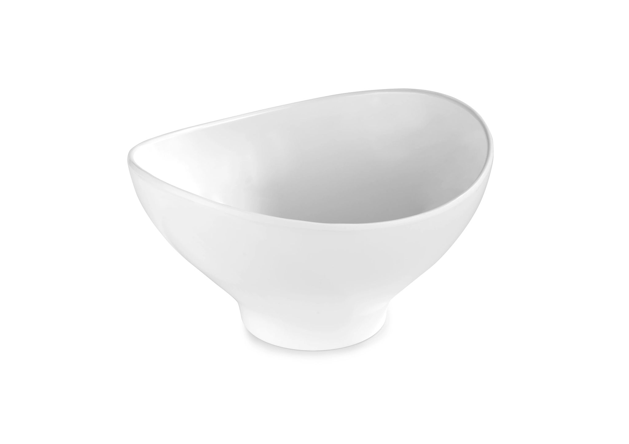 Taça Oval Melamina 29 x 16.5 cm Branca para Buffet