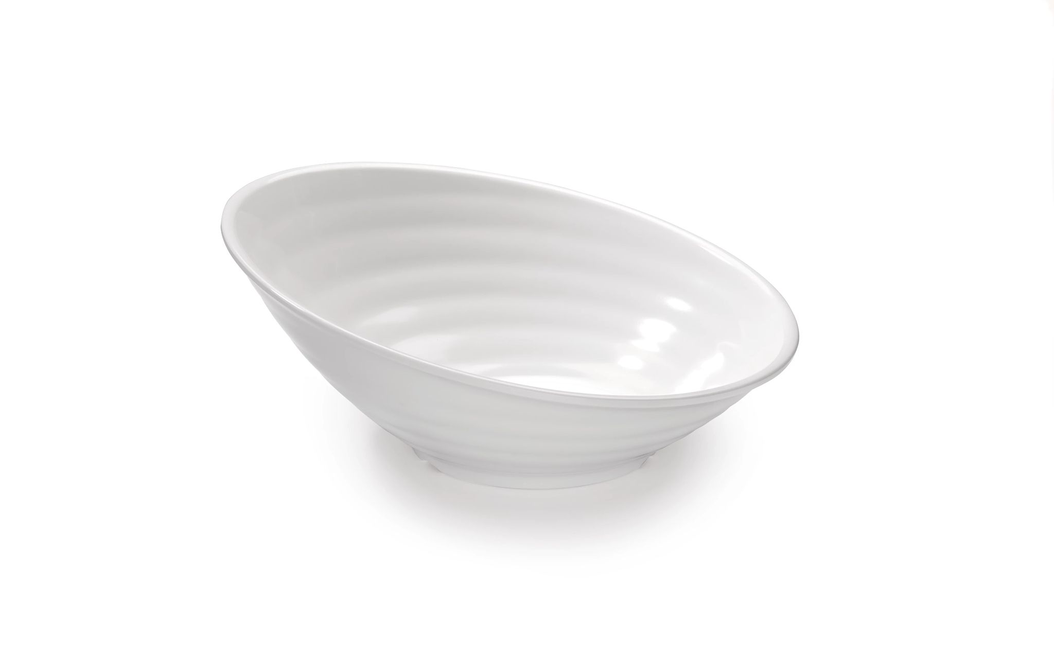Taça Redonda Inclinada Melamina Branca 2.2 L (35.5x32 cm)
