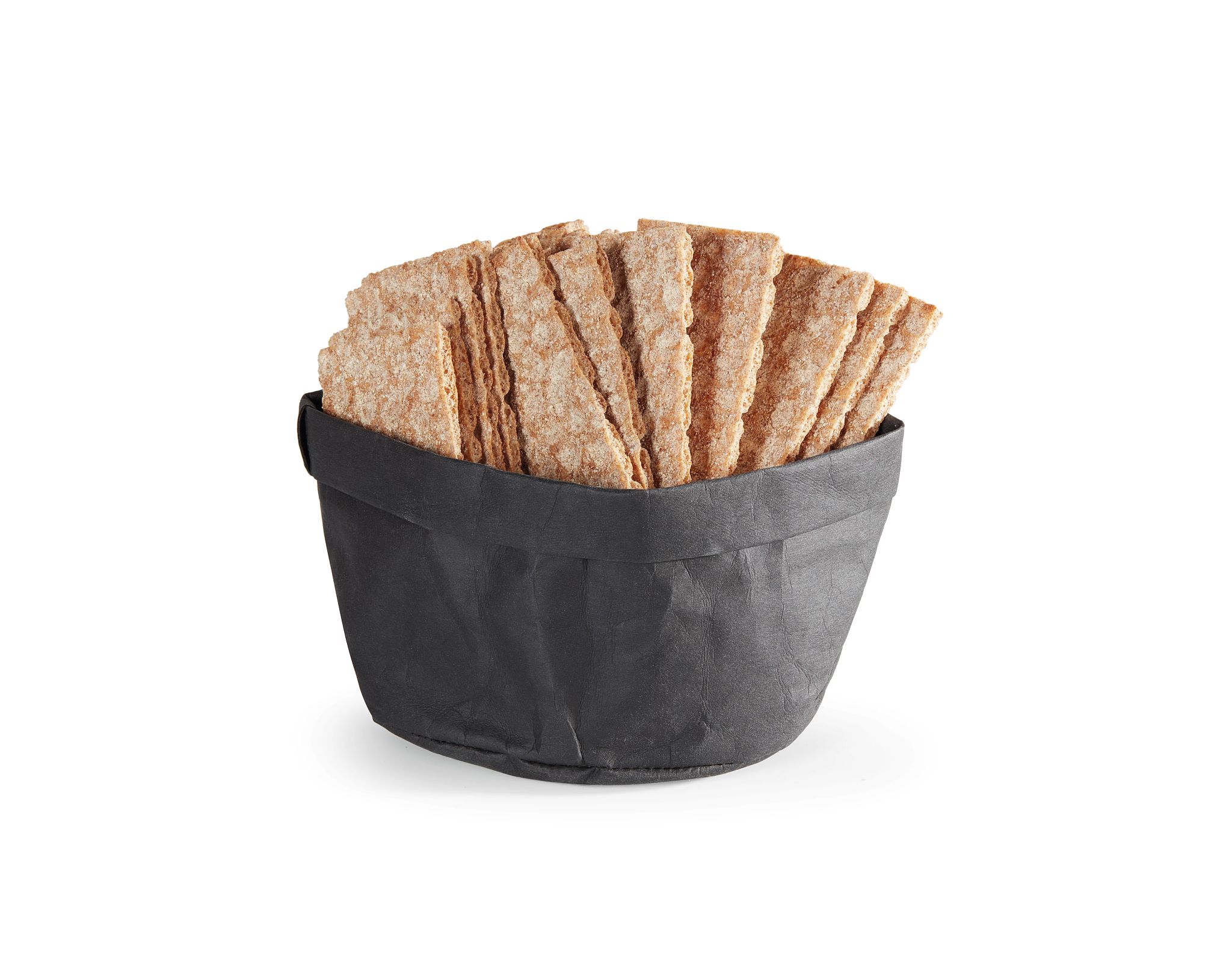 Saco de Pão Reutilizável Papel Preto 13 cm para Mesa