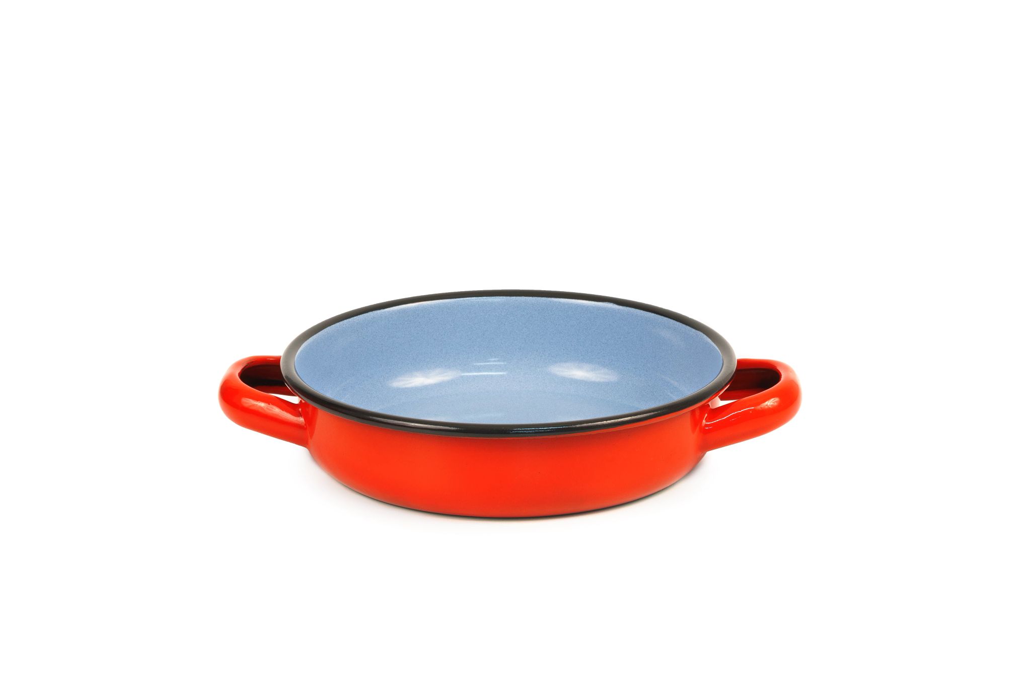 Caçarola Baixa Aço Esmaltado 14 cm para Serviço de Mesa