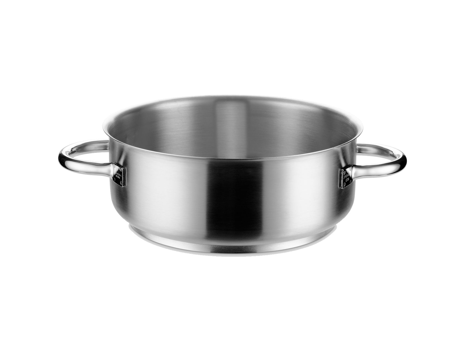 Caçarola Baixa Aço Inoxidável 20cm Indução para Cozinha Profissional
