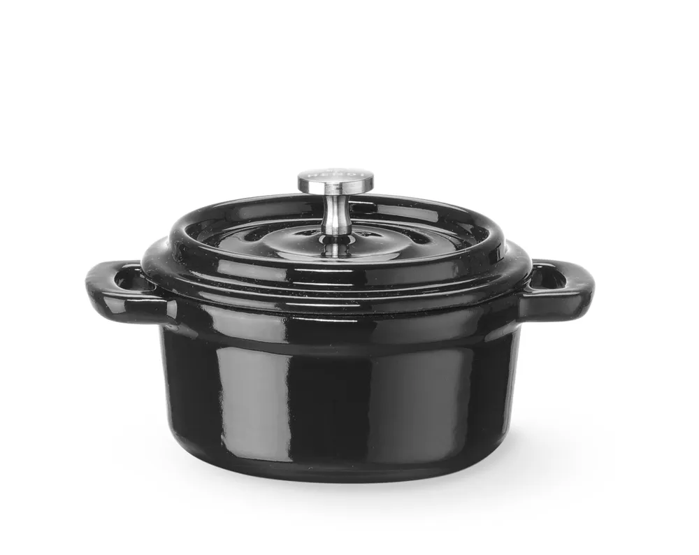 Caçarola de Ferro Fundido Esmaltado 0,27L Preto 130x100mm