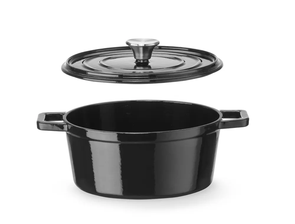 Caçarola Ferro Fundido Esmaltado Preto 3,7L | Indução