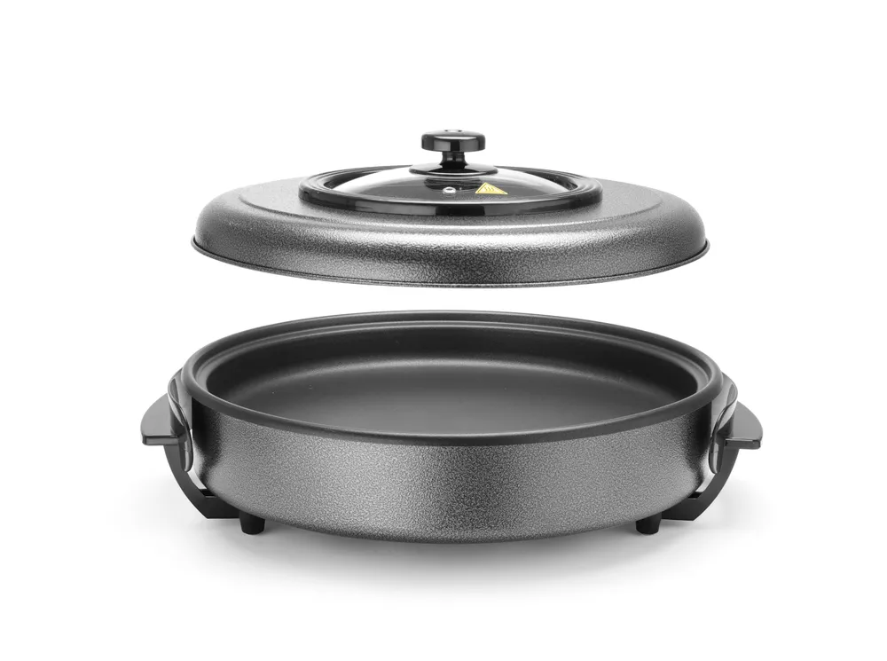 Caçarola Elétrica Multifunções 400mm 1400W para Buffet e Cozinha