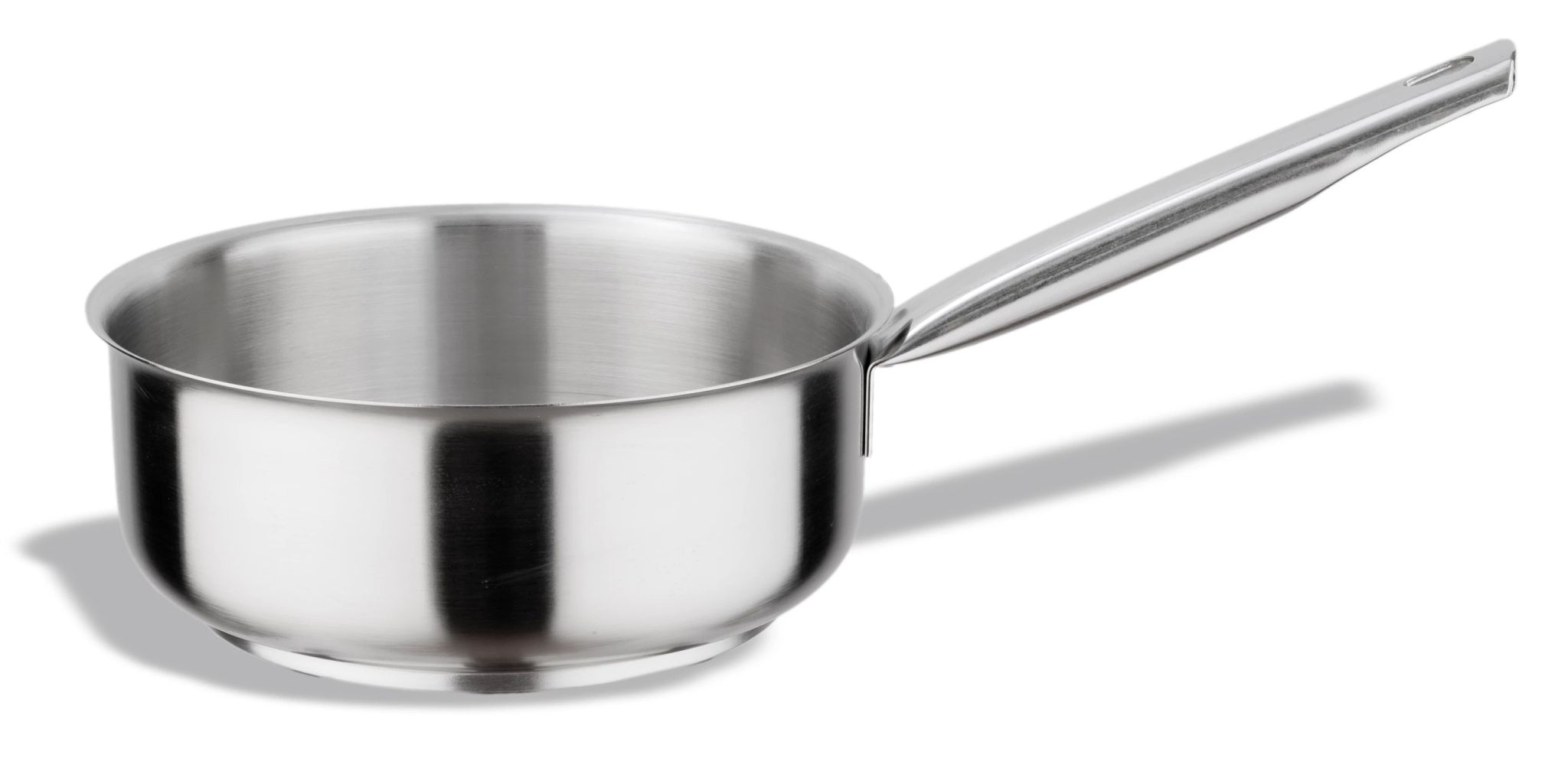Caçarola Reta Baixa Inox 20 cm 2.5L para Indução Profissional