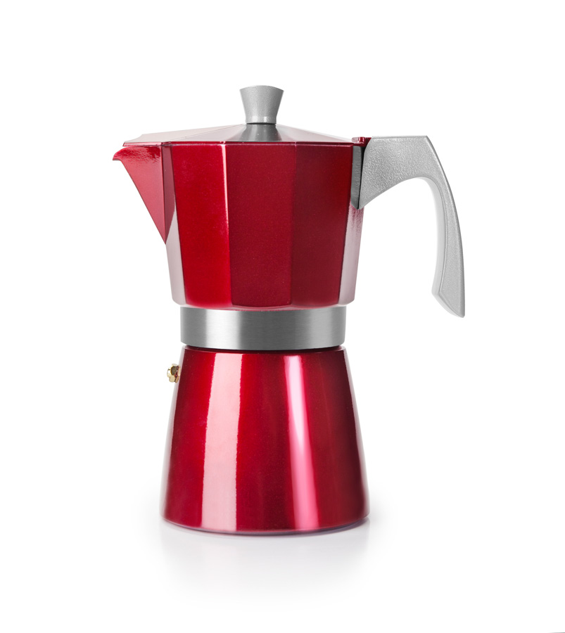Cafeteira Italiana Moka 3 Chávenas para Indução em Alumínio Fundido