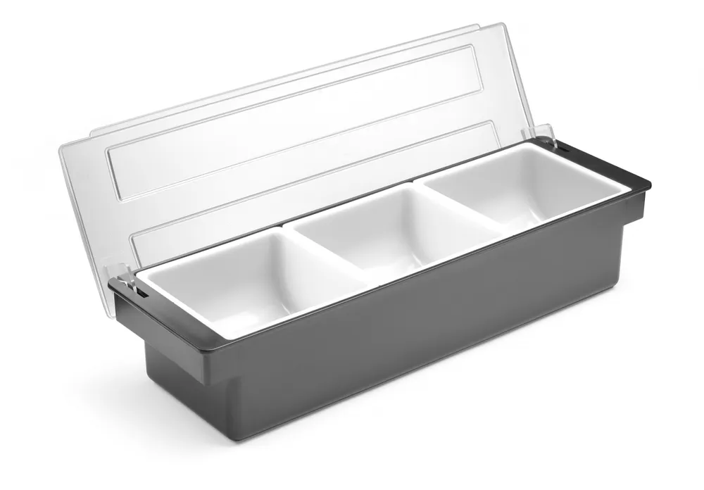 Caixa para Ingredientes 3 Compartimentos 480x150x100mm